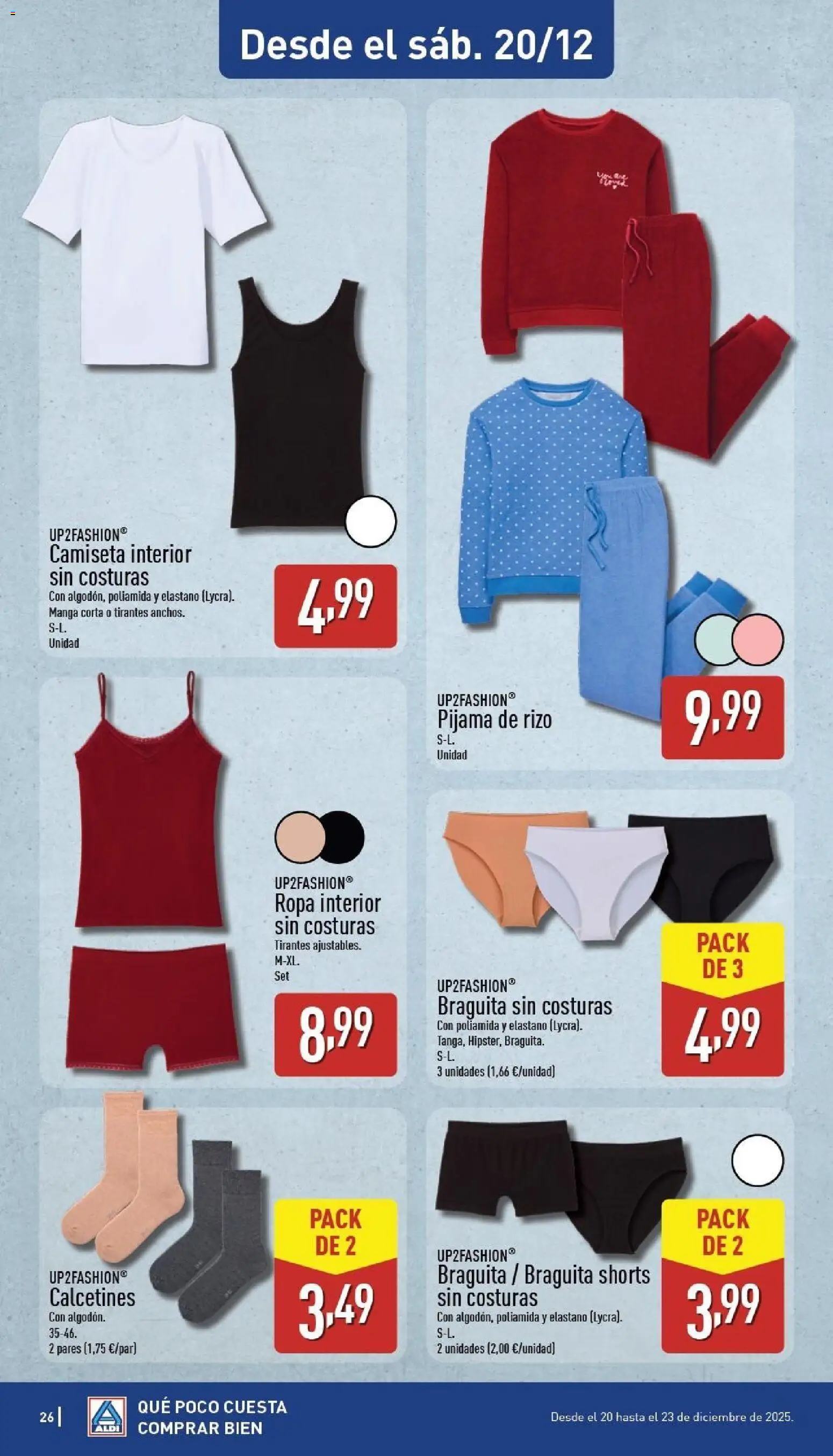 Aldi folleto Canarias │ válido desde el 15.12.2025 | Página: 26 | Productos: Ropa interior, Pijama, Ropa