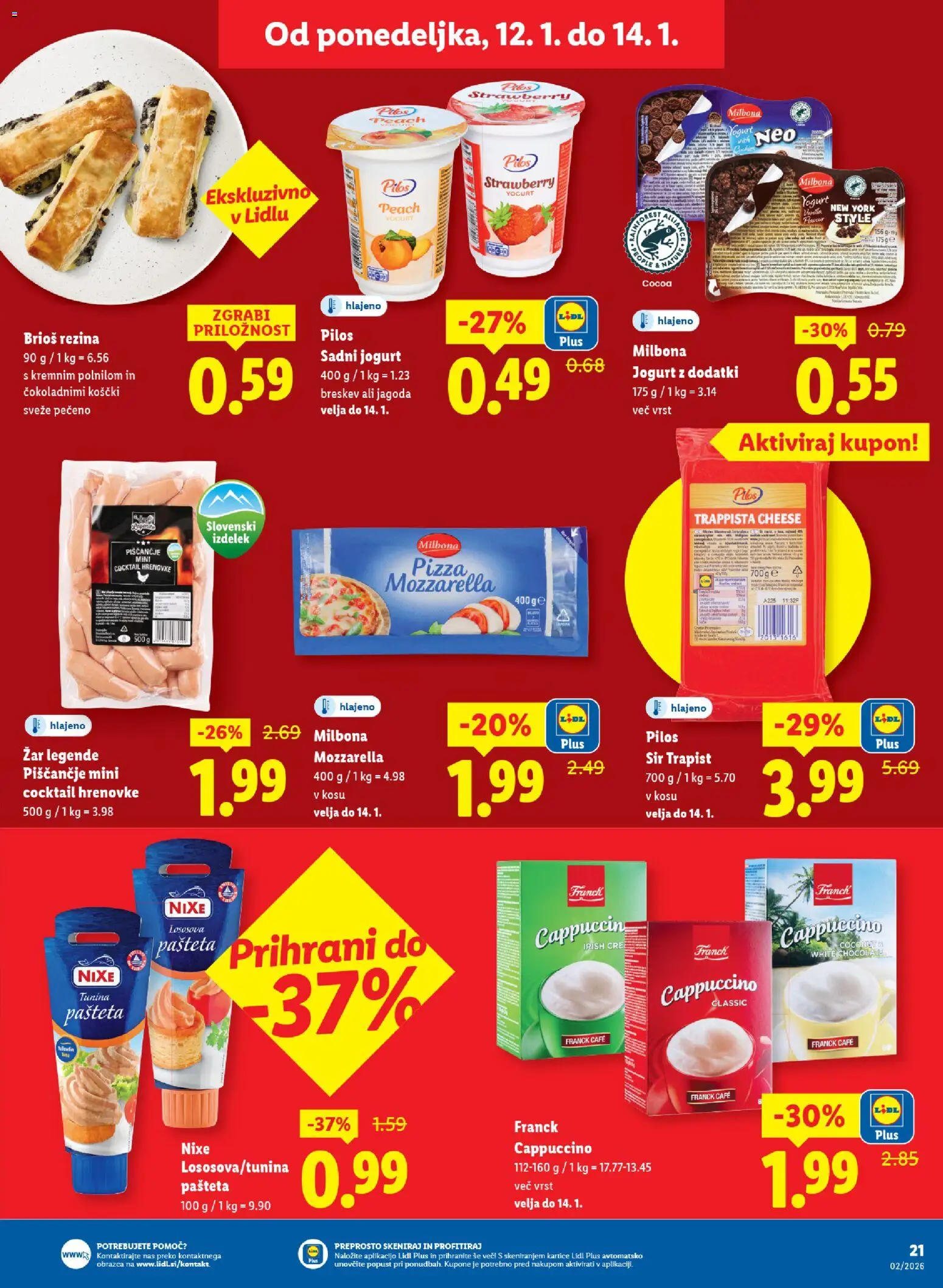 Novi Lidl katalog ponudbe – veljaven od 08.01.2026 | Stran: 31 | Izdelki: Zar, Pašteta, Jogurt, Breskev
