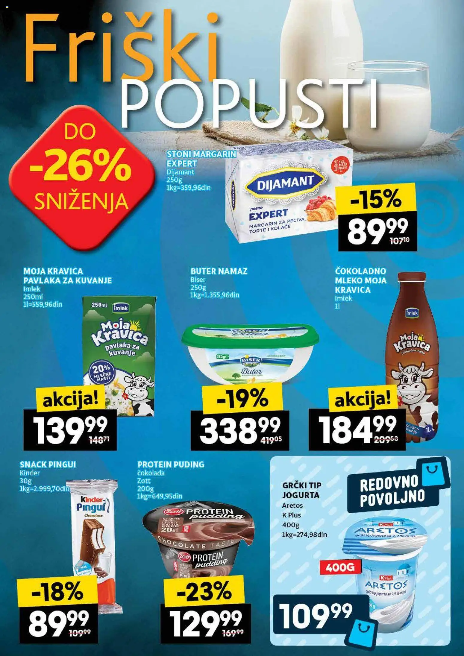 Idea katalog - važi od 20.11.2025 | Strana: 10 | Proizvode: Čokoladno mleko, So, Moja kravica, Pavlaka