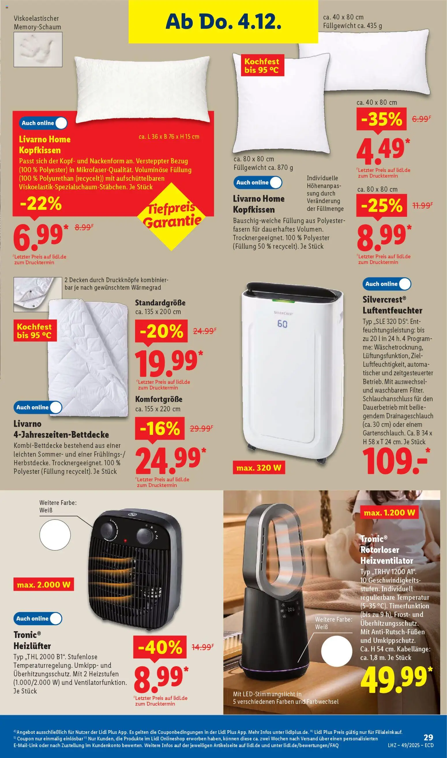 Lidl - Prospekt – gültig ab 01.12.2025 | Seite: 47 | Produkte: Kopfkissen