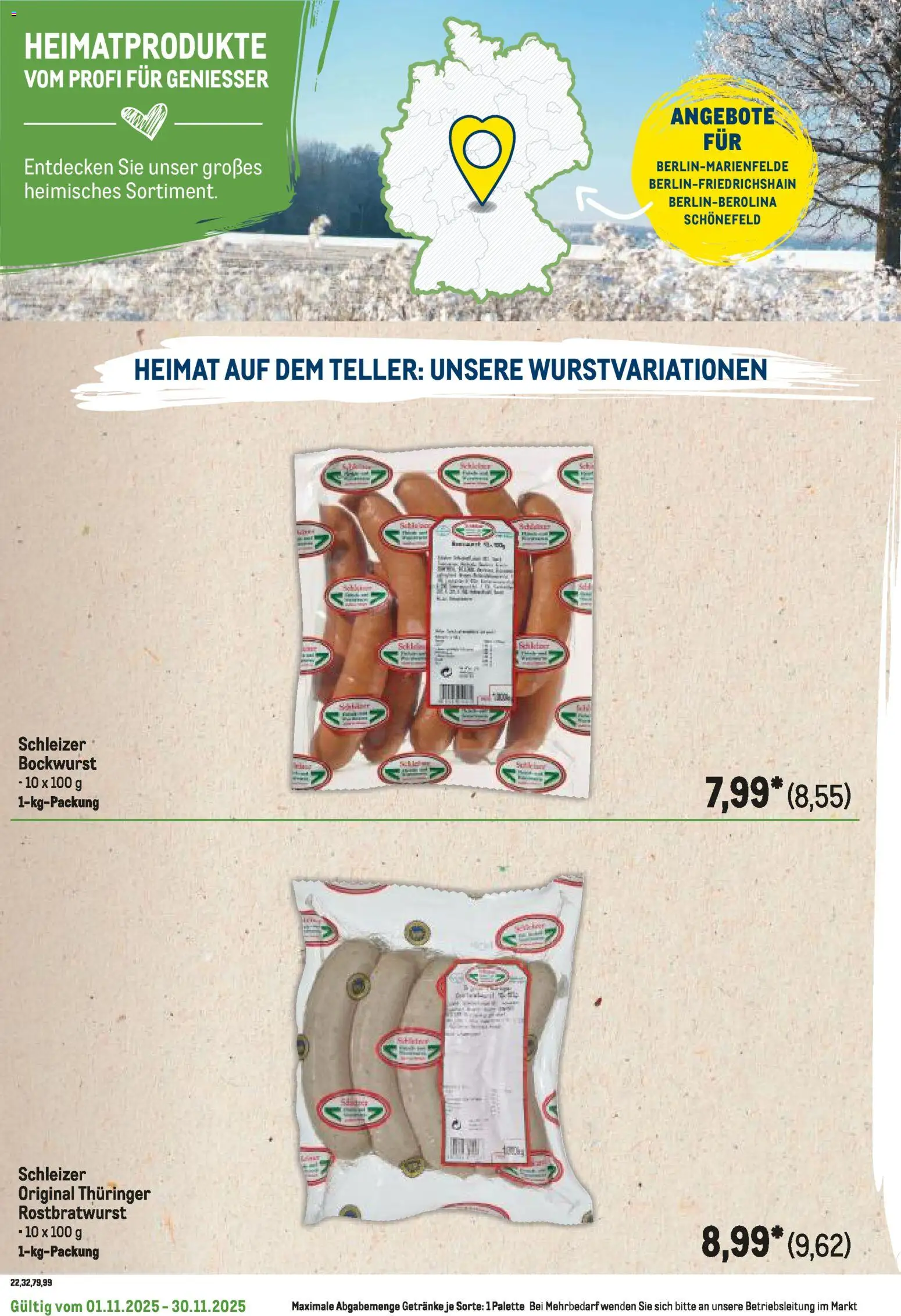 Metro Regionaler Flyer – gültig ab 01.11.2025 | Seite: 74 | Produkte: Bockwurst