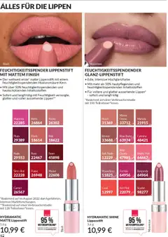 AVON Katalog Oktober 2025 ab 01.10.2025 gültig | Seite: 64 | Produkte: Coral, Lippenstift, Finish, Creme