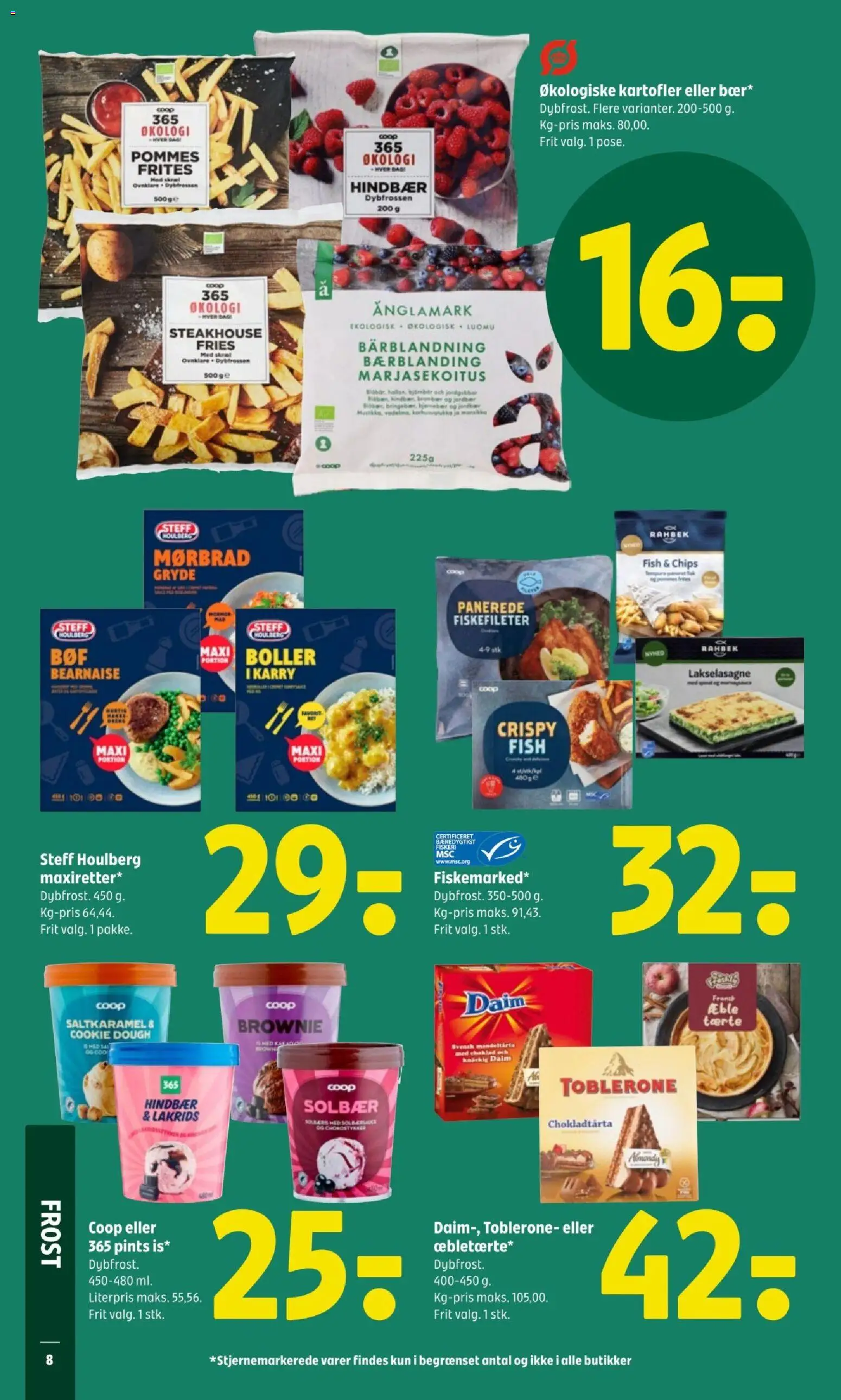 Coop 365 tilbudsavis – gyldig fra 05.02.2026 | Side: 10 | Produkter: Pommes frites, Lakrids, Hindbær, Is