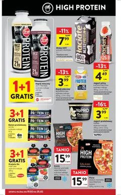 Pogląd oferty "Intermarche Gazetka" - ważna od 19.02.2026 | Strona: 22 | Produkty: Jogurt pitny, Mleko, Salami, Pizza