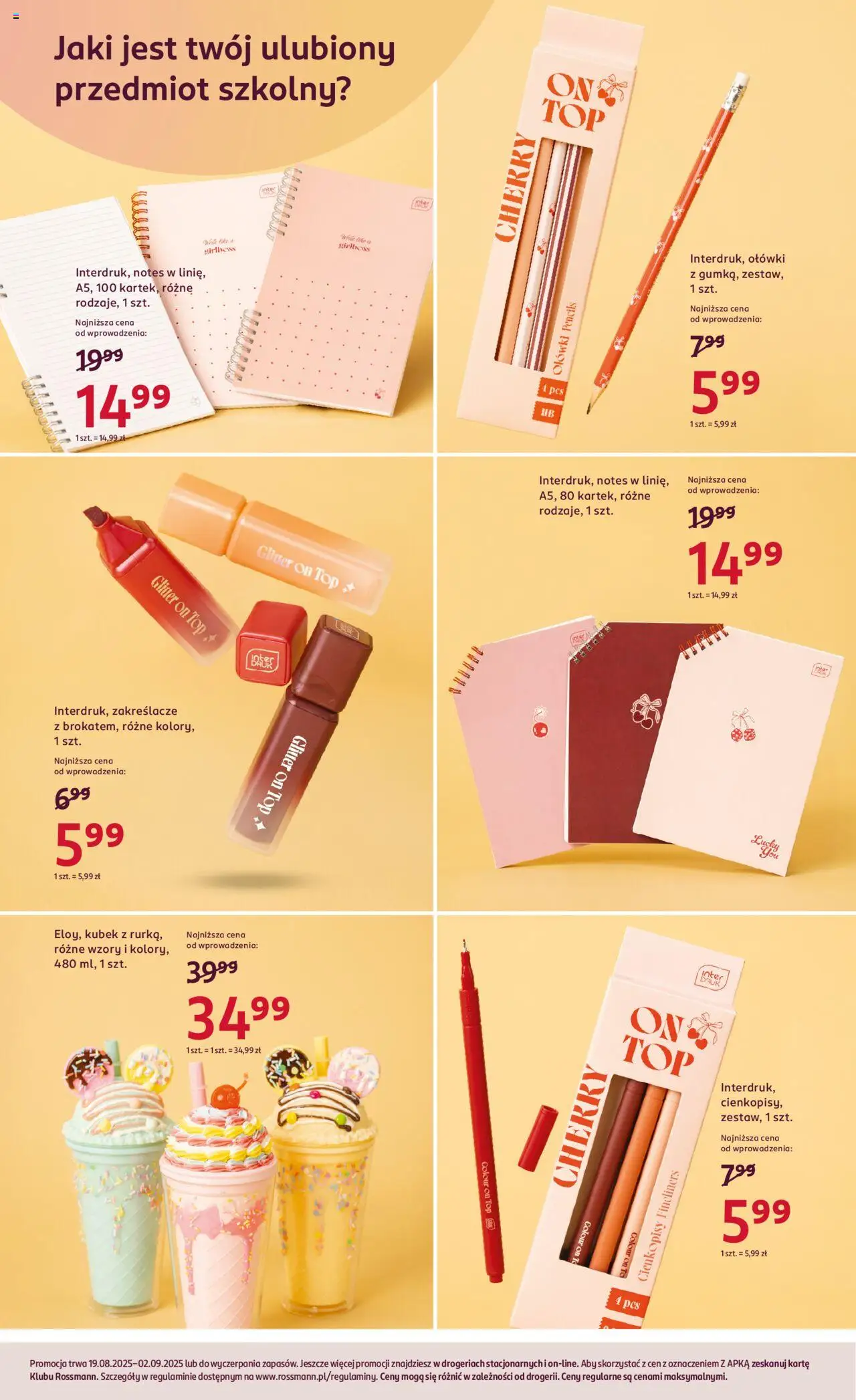 Rossmann Gazetka od 19.08.2025 | Strona: 15 | Produkty: Top