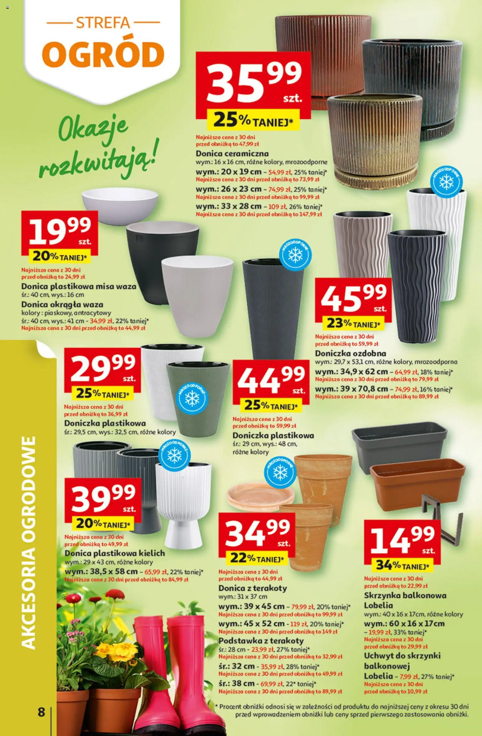 Auchan gazetka - 30 Lat Hipermarket od 23.04.2026 | Strona: 8 | Produkty: Doniczka