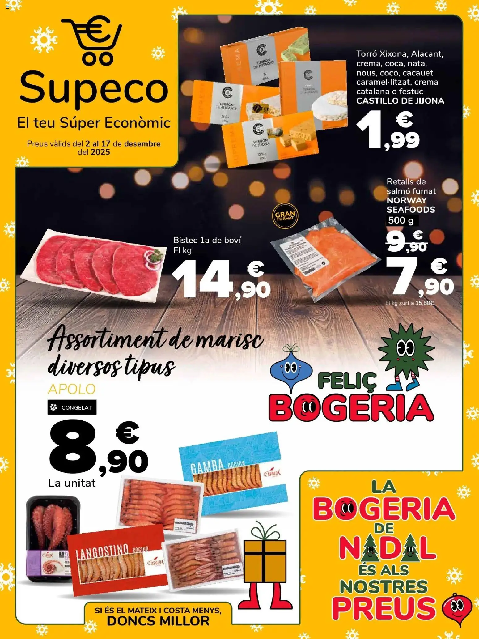 Supeco folleto │ válido desde el 01.12.2025 | Página: 1 | Productos: Crema, Langostino, Gamba