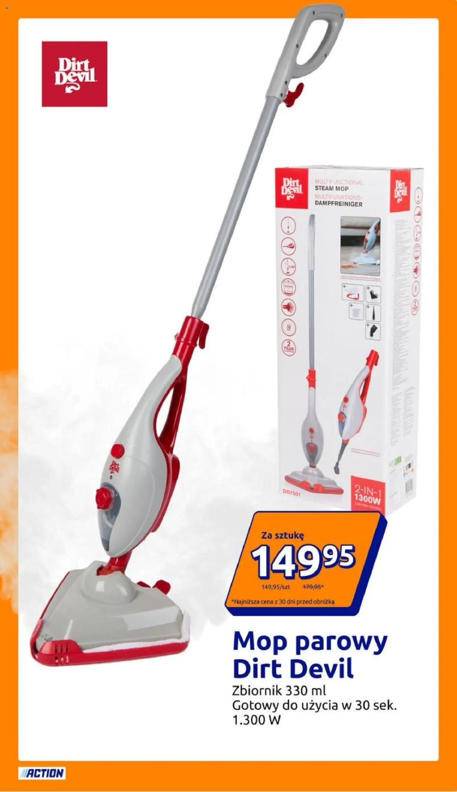 Action gazetka od 11.03.2026 | Strona: 9 | Produkty: Mop parowy