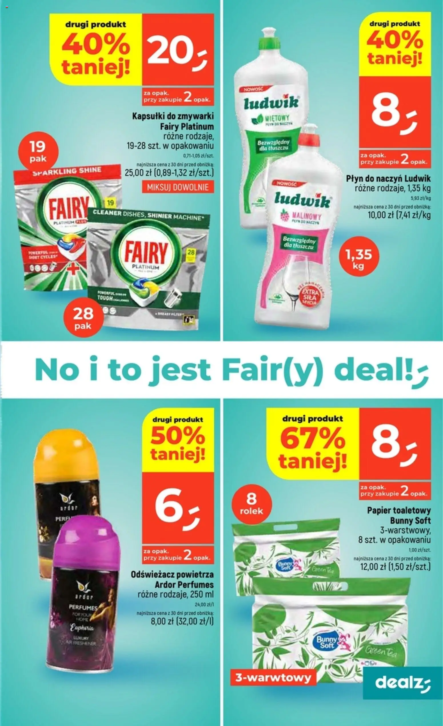 Dealz Gazetka od 20.11.2025 | Strona: 45 | Produkty: Odświeżacz, Papier toaletowy, Cleaner, Fairy