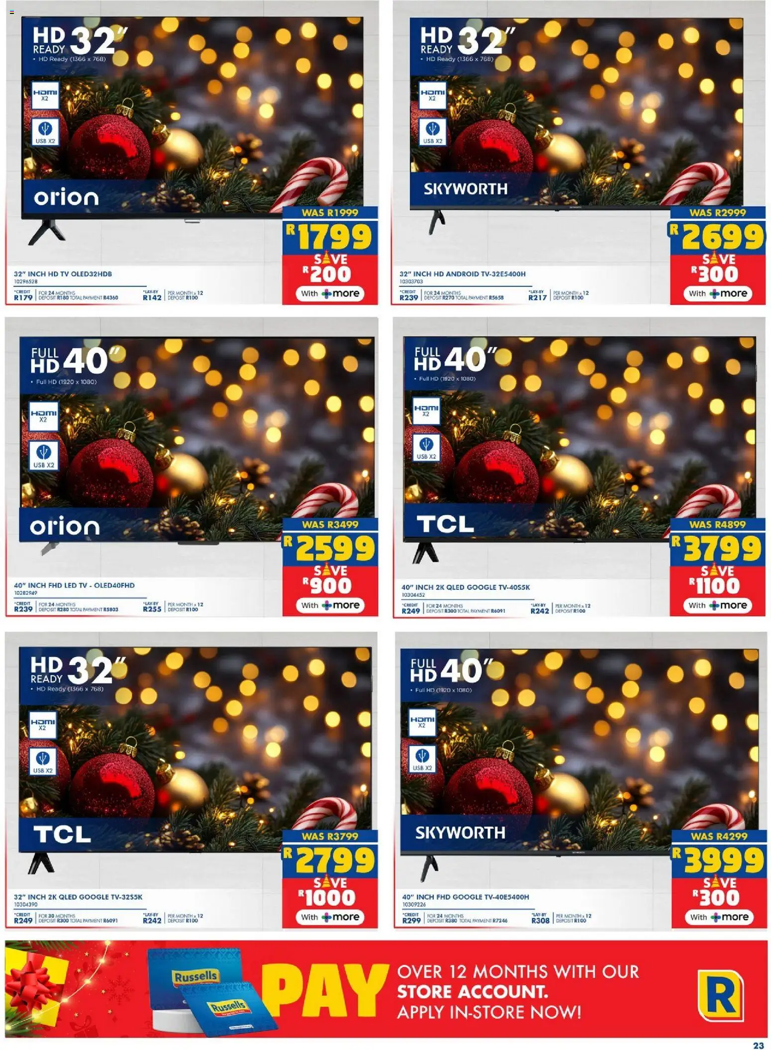 New Russells catalogue – valid from 02.12.2025 | Page: 23 | Products: USB, TV