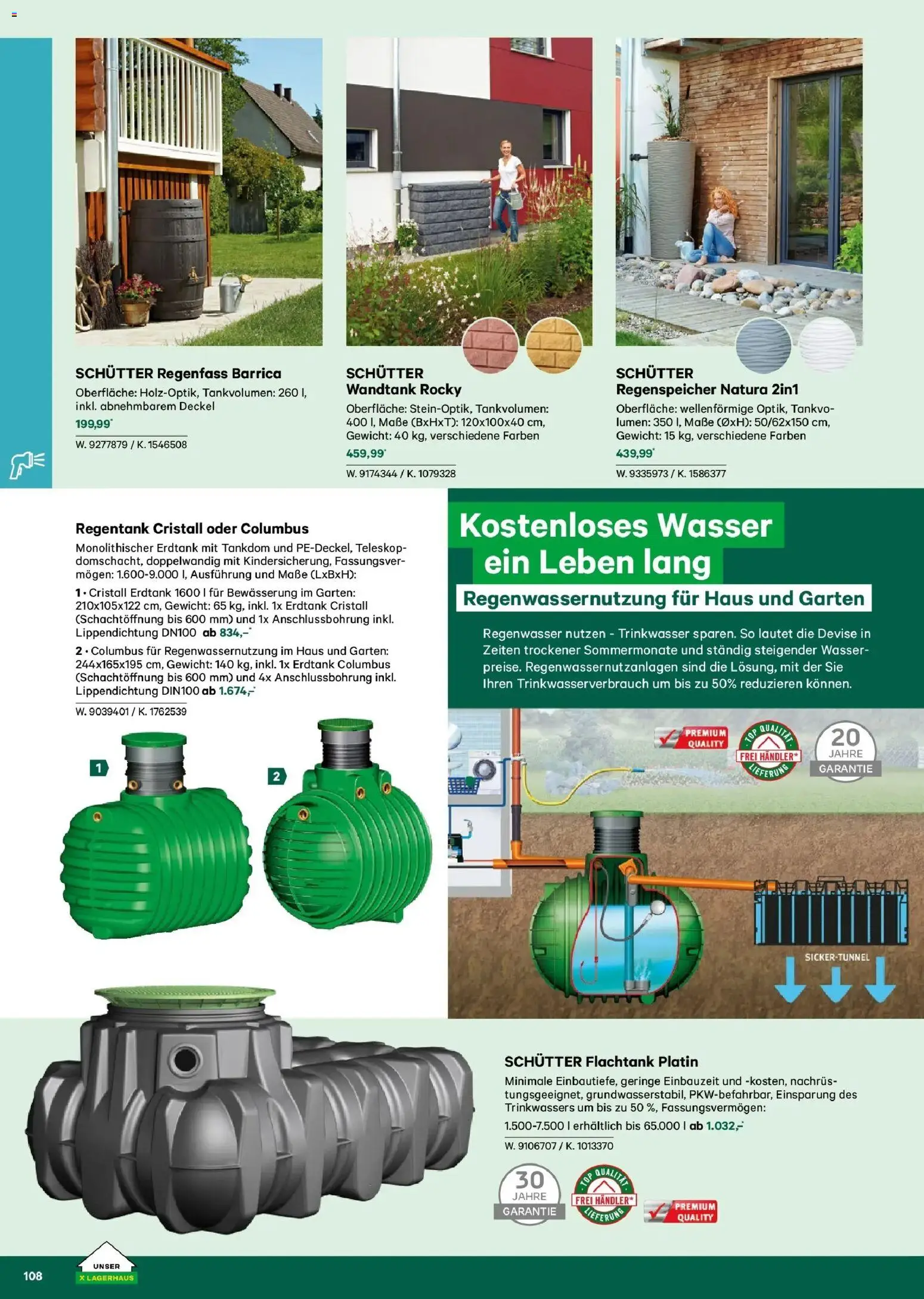 Lagerhaus Garten & Freizeit Katalog 2026 gültig ab 01.03.2026 | Seite: 108 | Produkte: Wasser, Gewicht