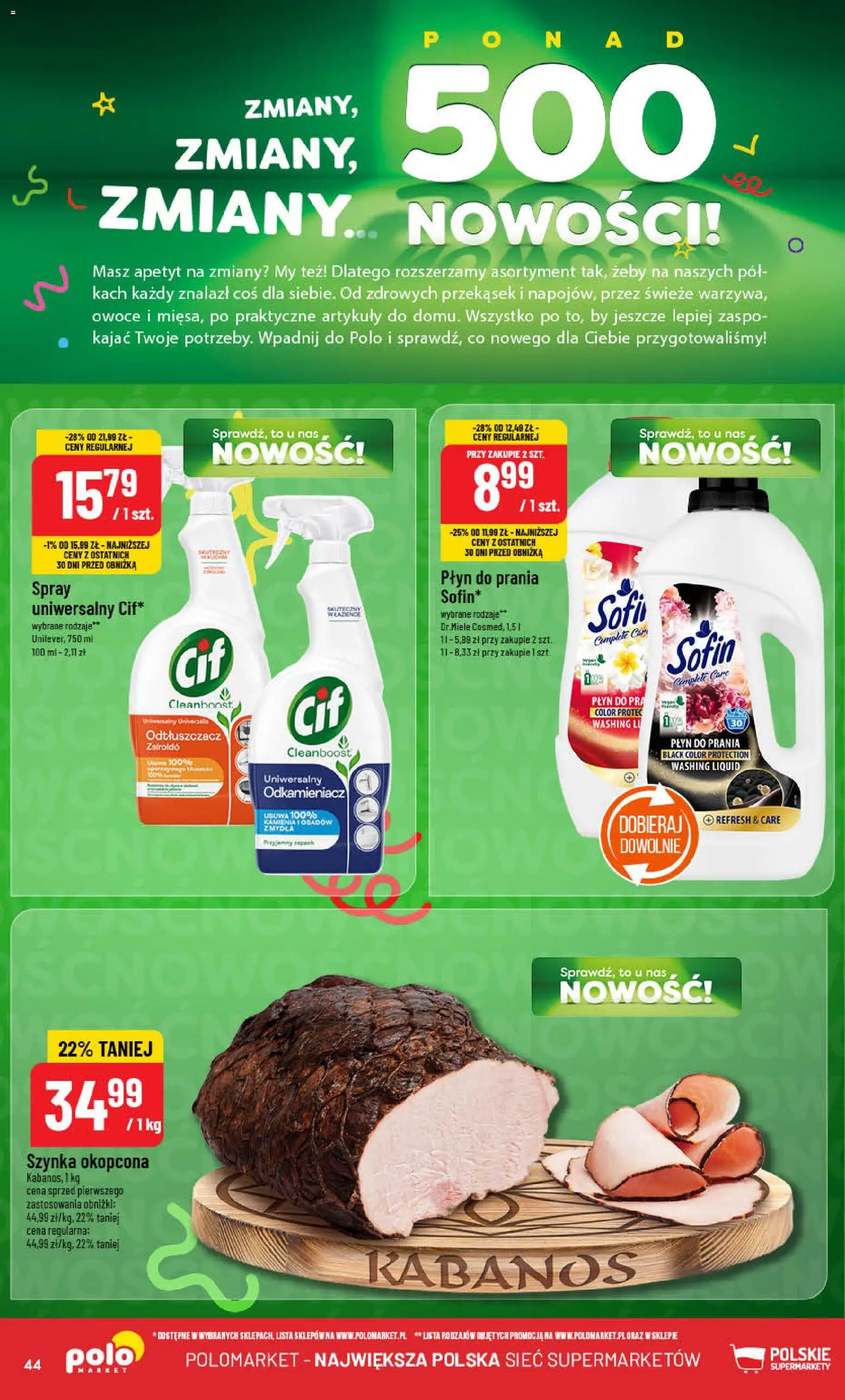 POLOmarket Gazetka od 21.01.2026 | Strona: 44 | Produkty: Szynka, Owoce