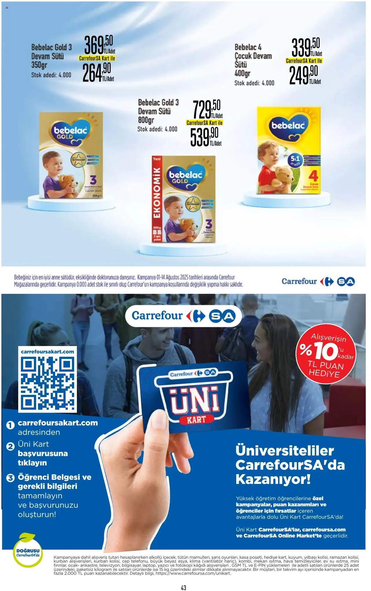 CarrefourSA Katalog - 01.08.2025 tarihinden itibaren geçerlidir | Sayfa: 43 | Ürünler: Su, Kasa, Klima, Vantilatör