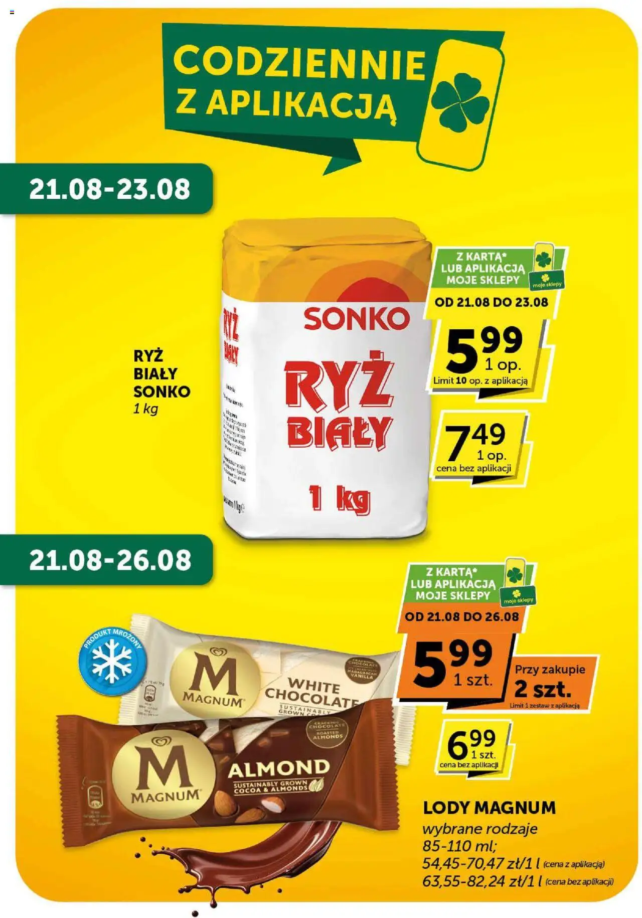 Groszek Gazetka od 21.08.2025 | Strona: 7 | Produkty: Lody Magnum, Lody