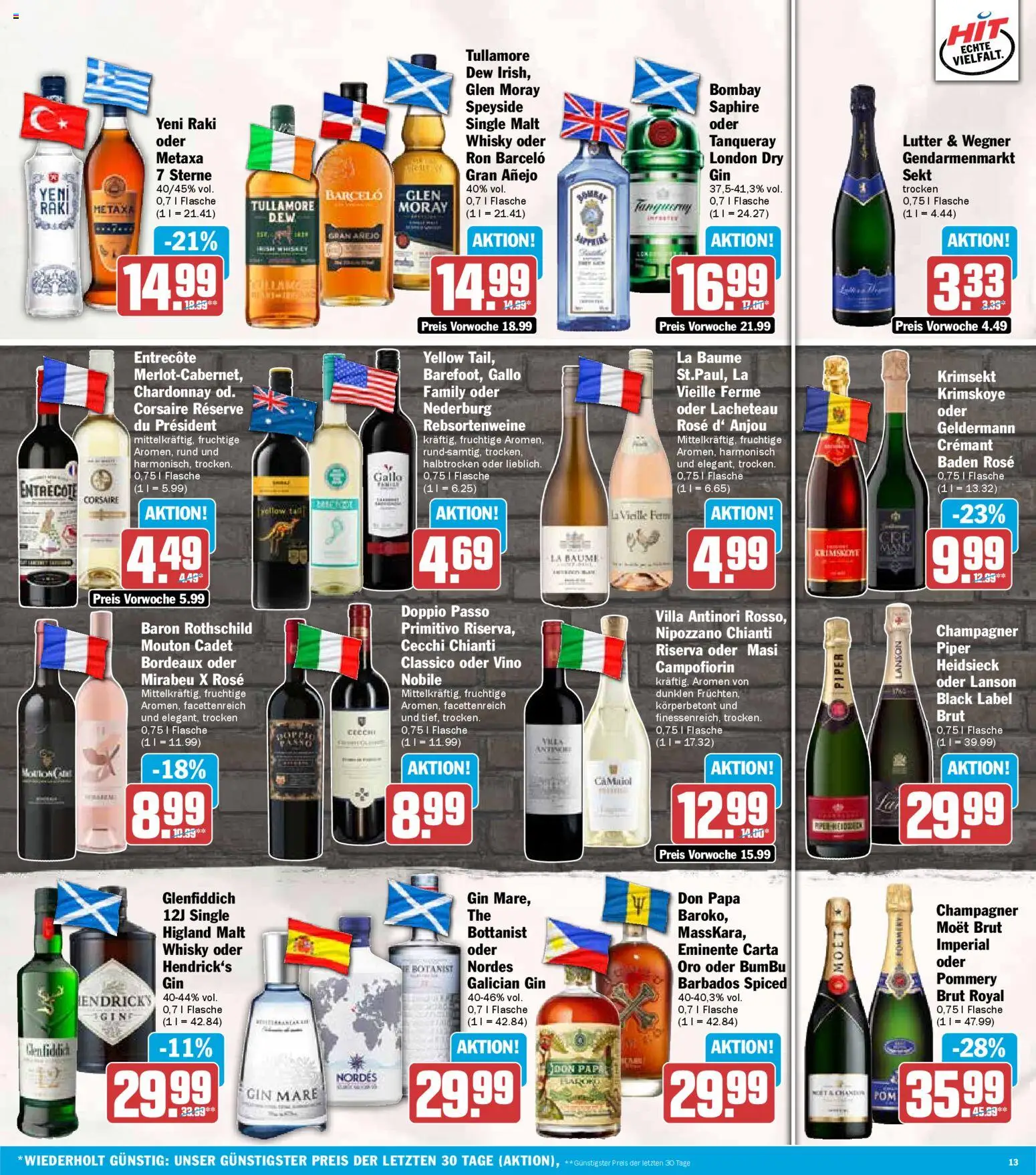 HIT - Berlin – gültig ab 17.11.2025 | Seite: 13 | Produkte: Sekt, Entrecote, Doppio Passo, Gin