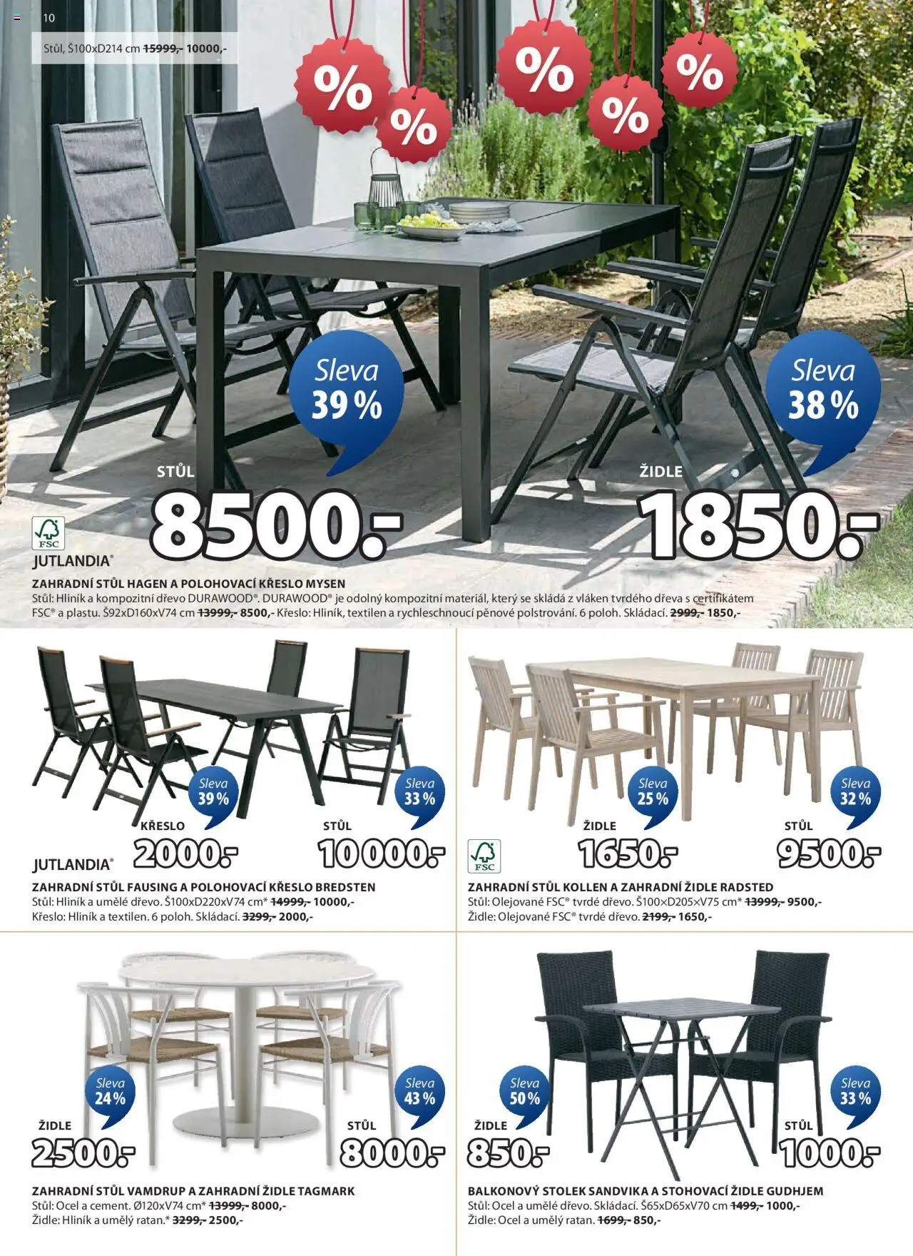 JYSK leták od 28.05.2025 | Strana: 10 | Produkty: Křeslo, Stůl, Židle, Zahradní židle