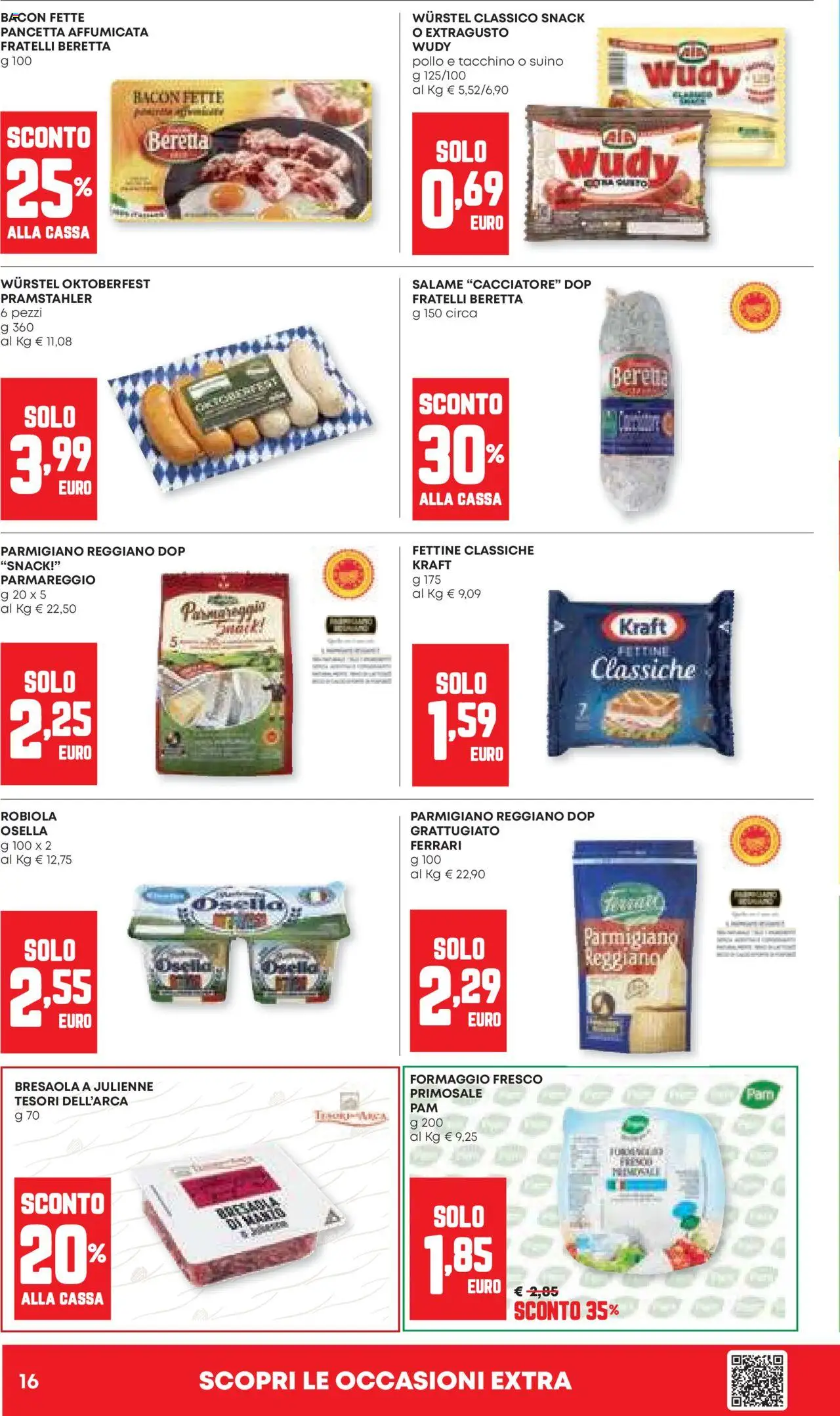 Volantino Panorama del 25.09.2025 | Pagina: 16 | Prodotti: Tacchino, Wurstel, Parmigiano, Robiola