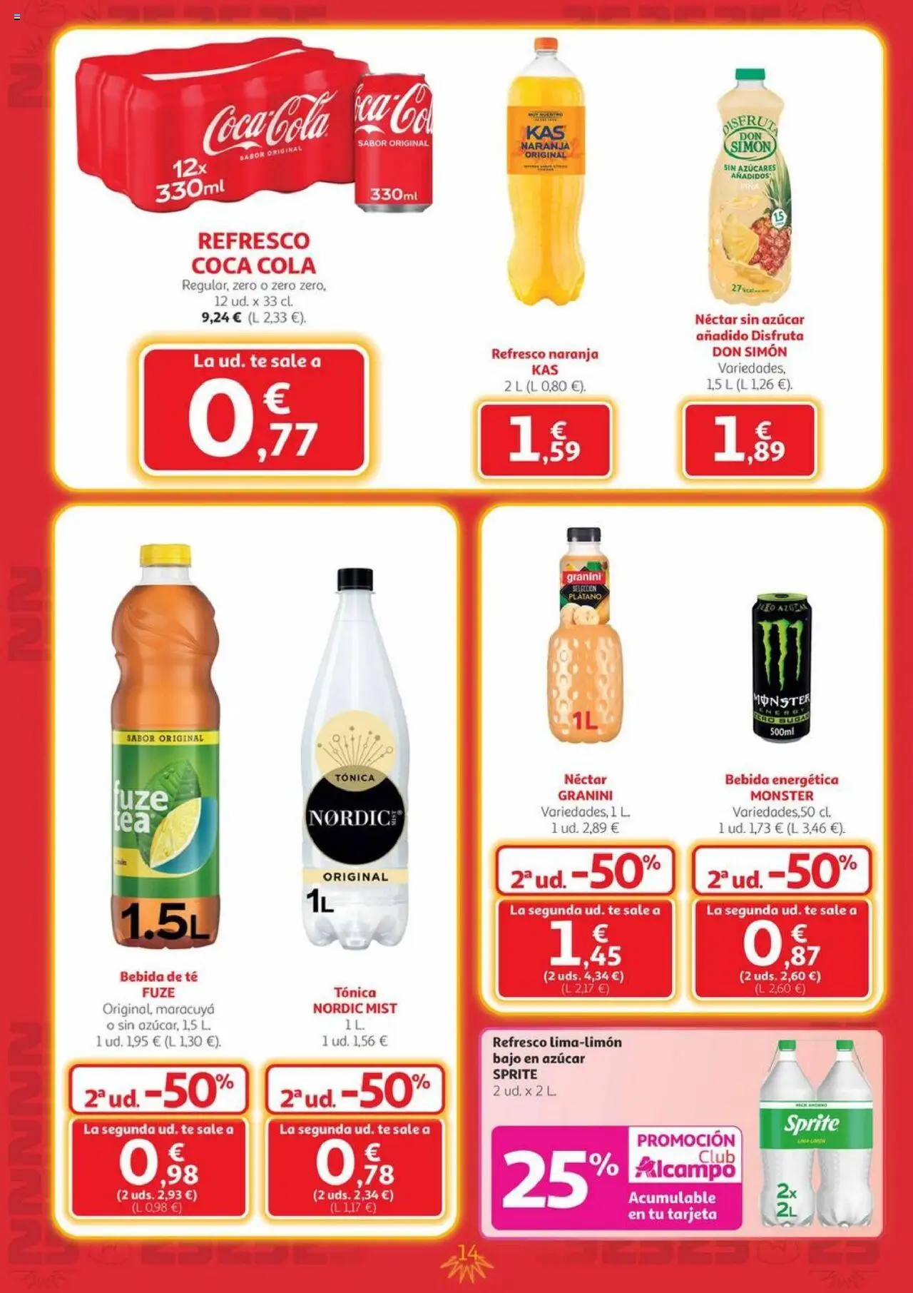 Alcampo - Canarias │ válido desde el 09.10.2025 | Página: 14 | Productos: Té, Πρίζες, Néctar