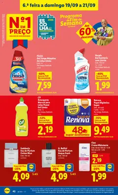 Cif Detergente Manual para Loiça Power Gel Limão, Emb. 1 L. Por tempo limitado │ válido de 15.09.2025 | Página: 42 | Produtos: Papel higiénico, Perfume, Base, Creme