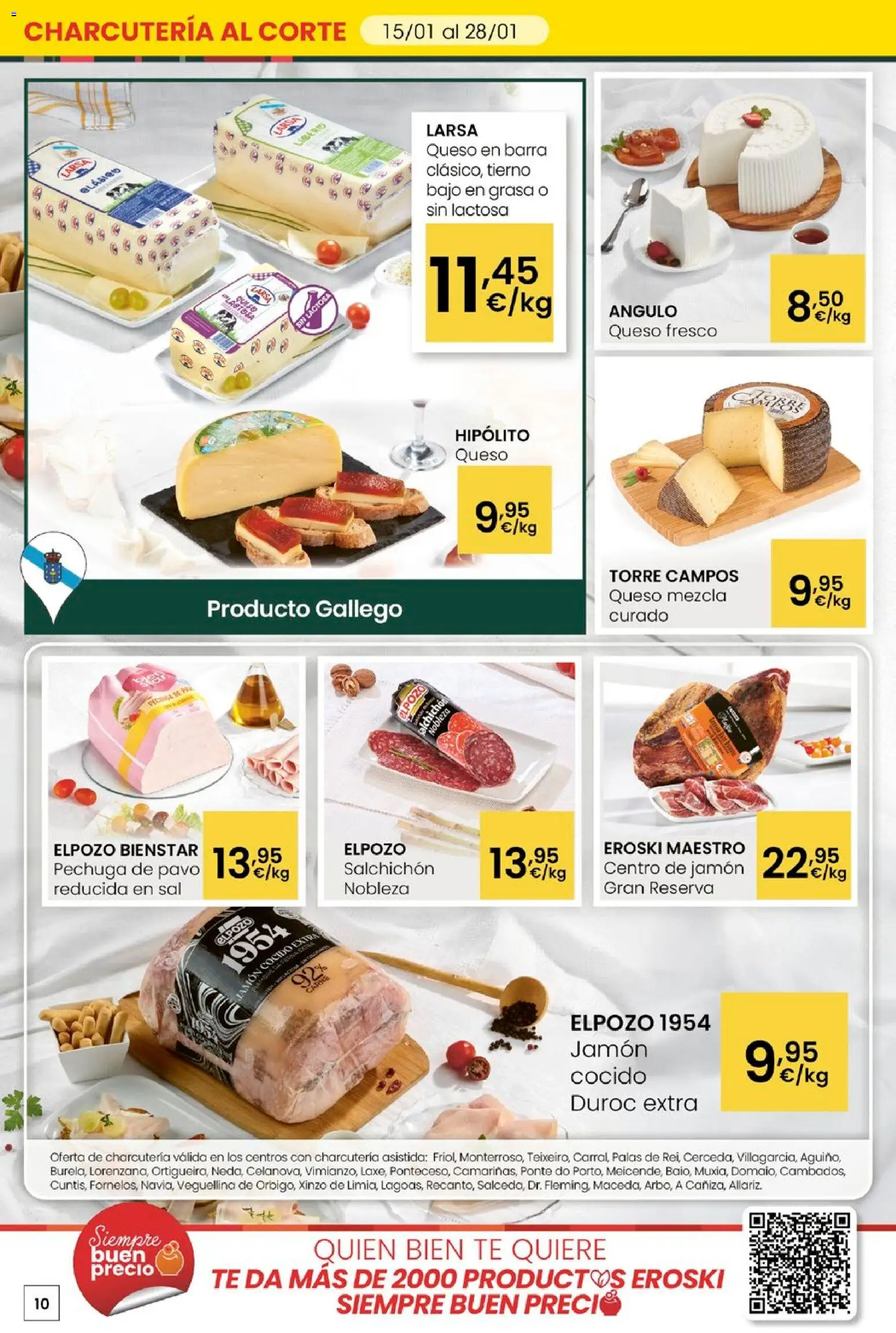 Eroski - Quen ben te quere farache aforrar │ válido desde el 15.01.2026 | Página: 10 | Productos: Queso, Jamón, Queso fresco, Té