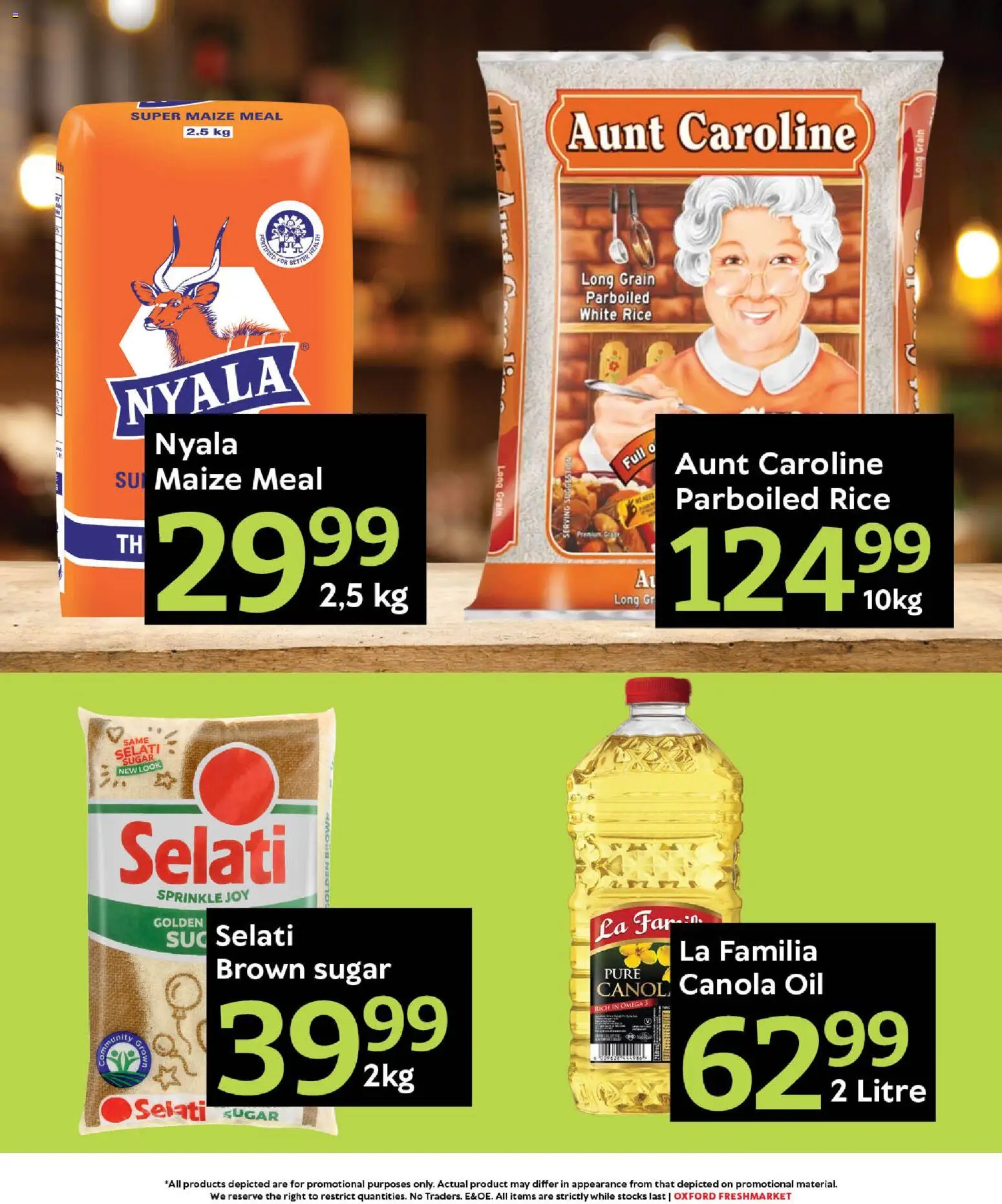 New Oxford Freshmarket catalogue – valid from 17.02.2026 | Page: 4 | Products: Maize meal, Oil, Rice, Sugar