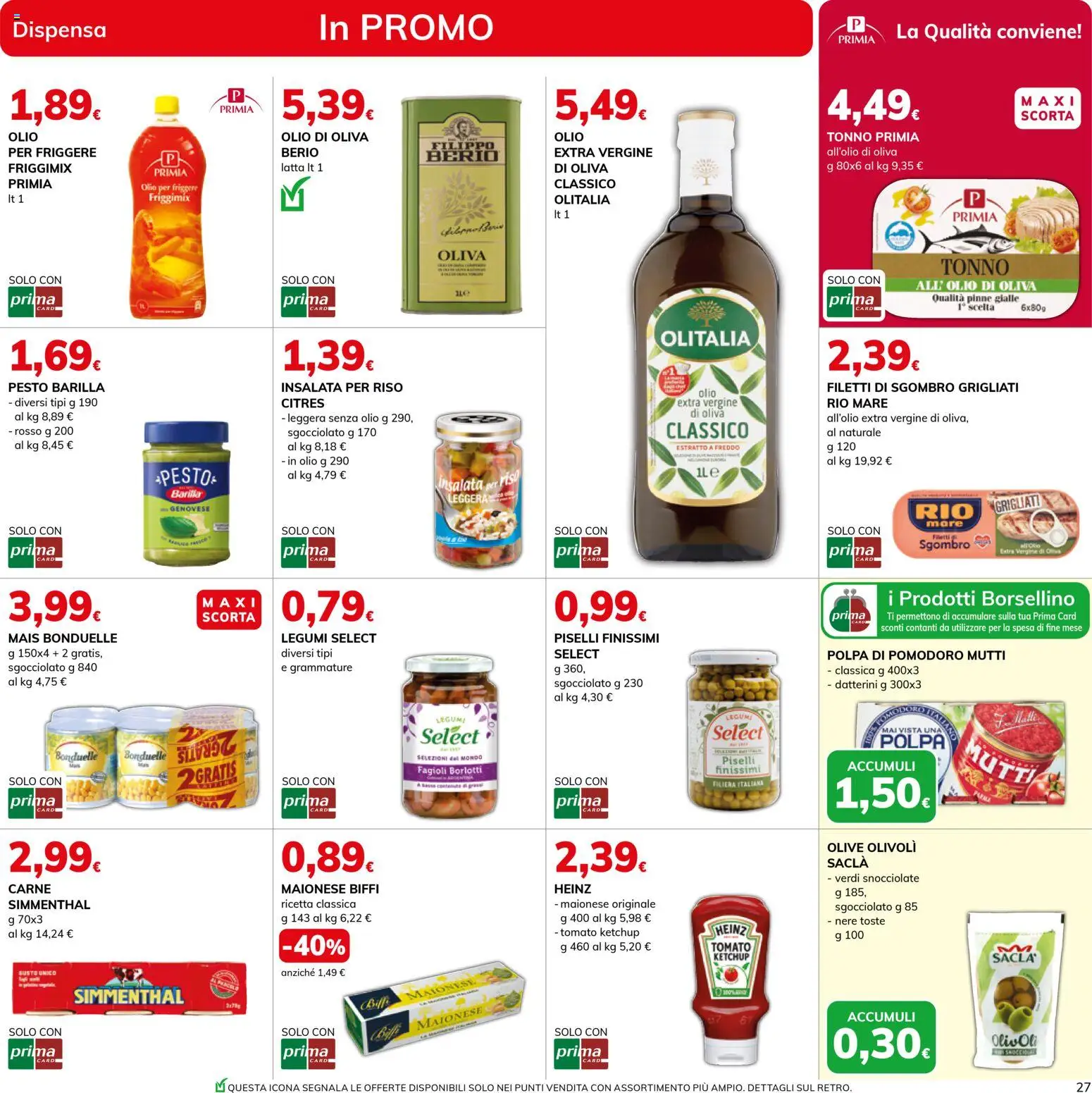 Volantino Basko del 07.04.2026 | Pagina: 27 | Prodotti: Pinne, Piselli, Mutti, Mais