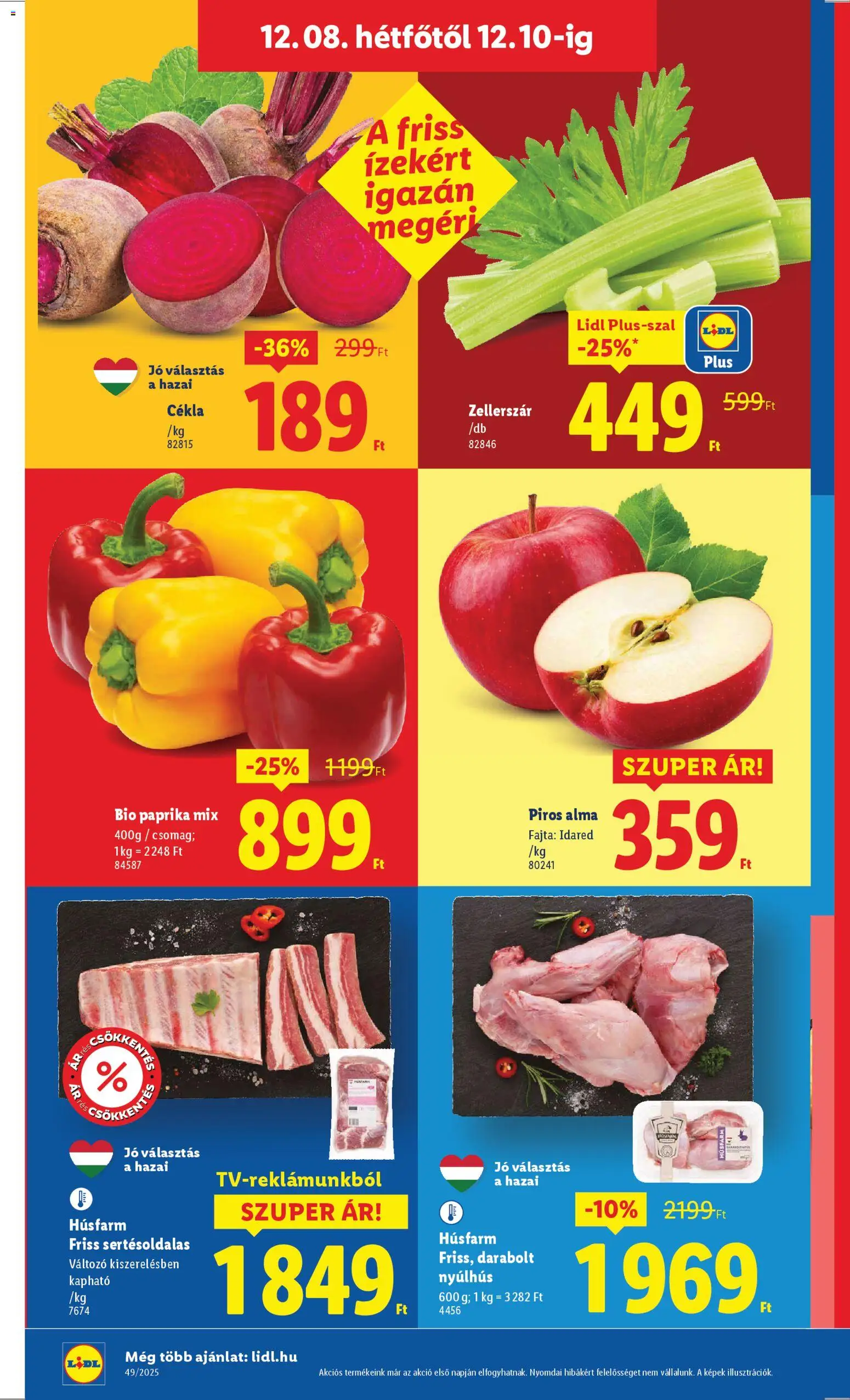Lidl akciós ujság - amely érvényes a következő dátumtól: 04.12.2025 | Oldal: 50 | Termékek: Cékla, Nyúlhús, Alma