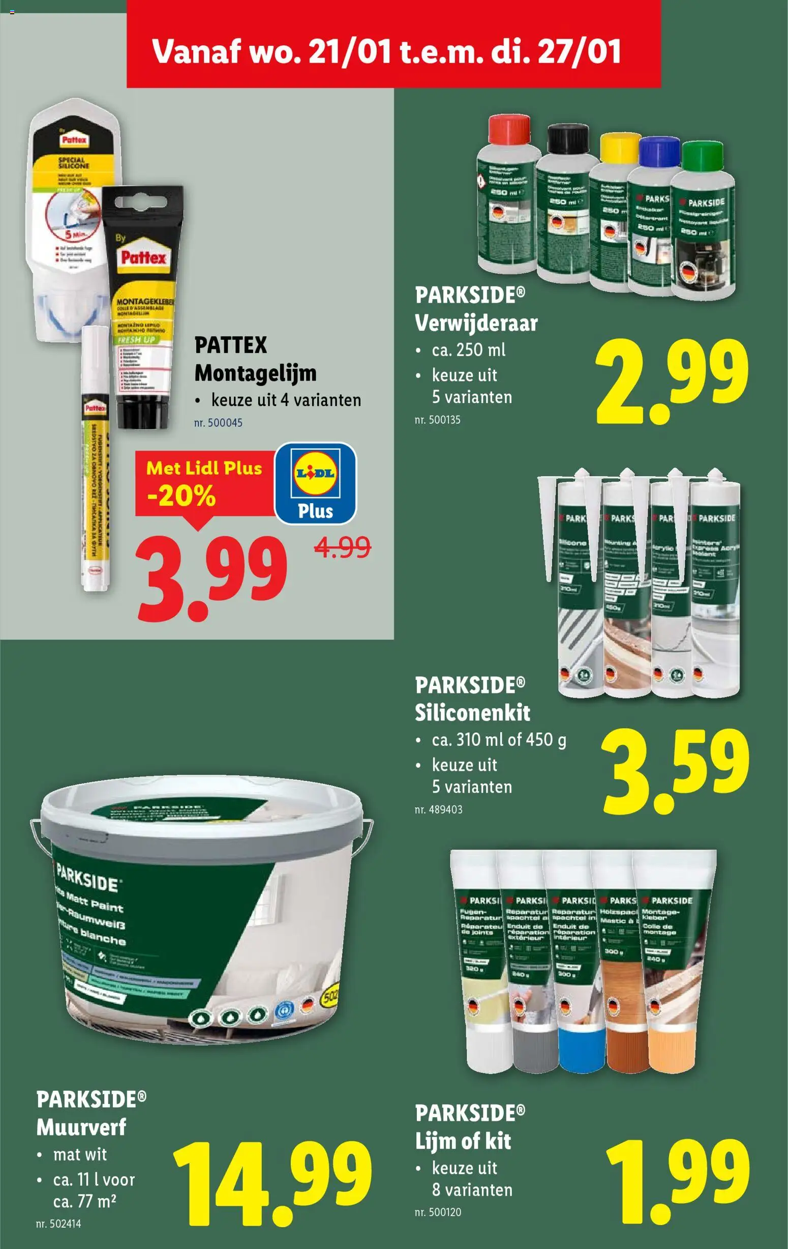 {H1} | Pagina: 41 | Producten: Lijm