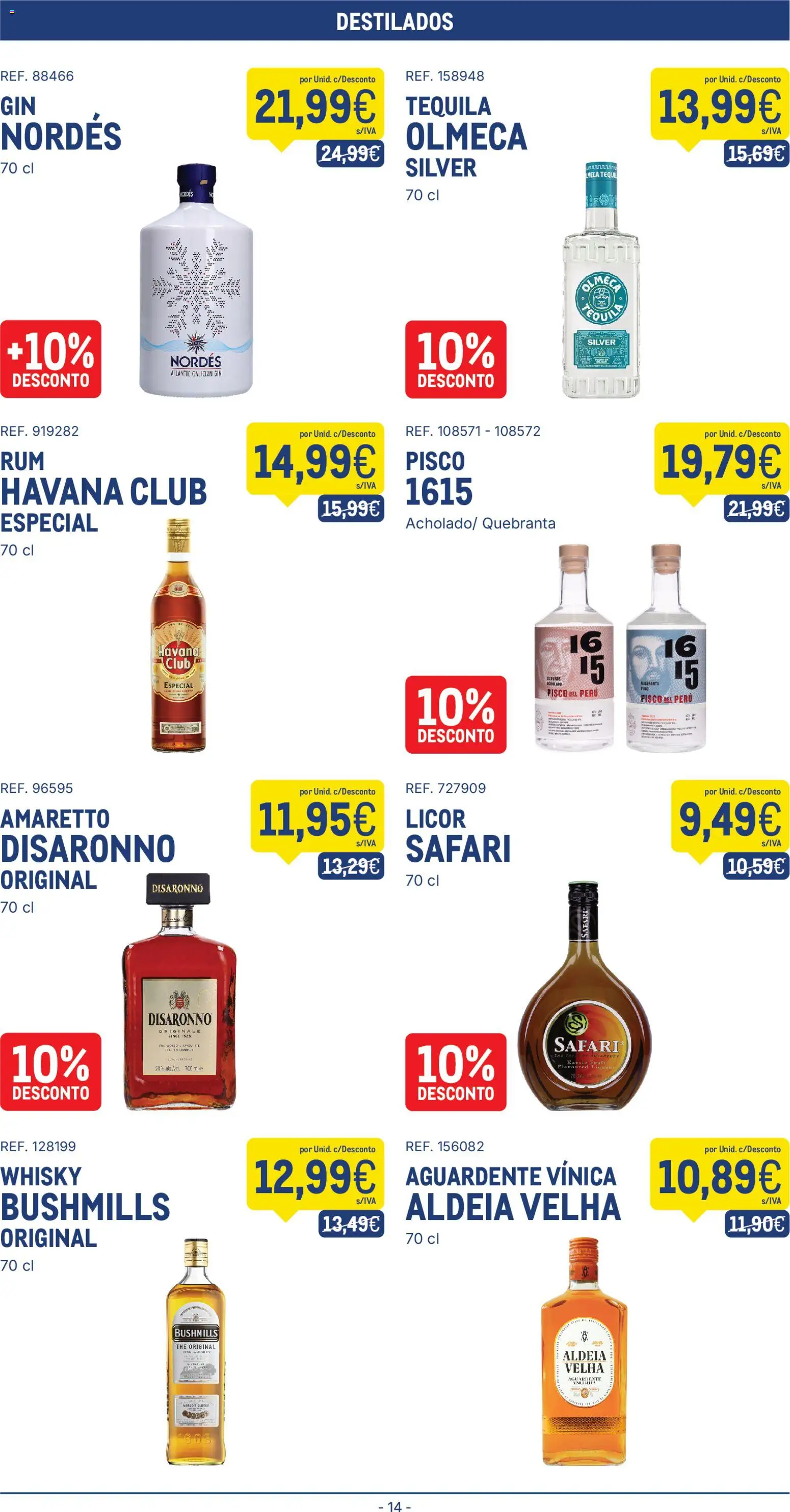 Makro folheto │ válido de 13.01.2026 | Página: 14 | Produtos: Whisky, Licor, Tequila, Gin