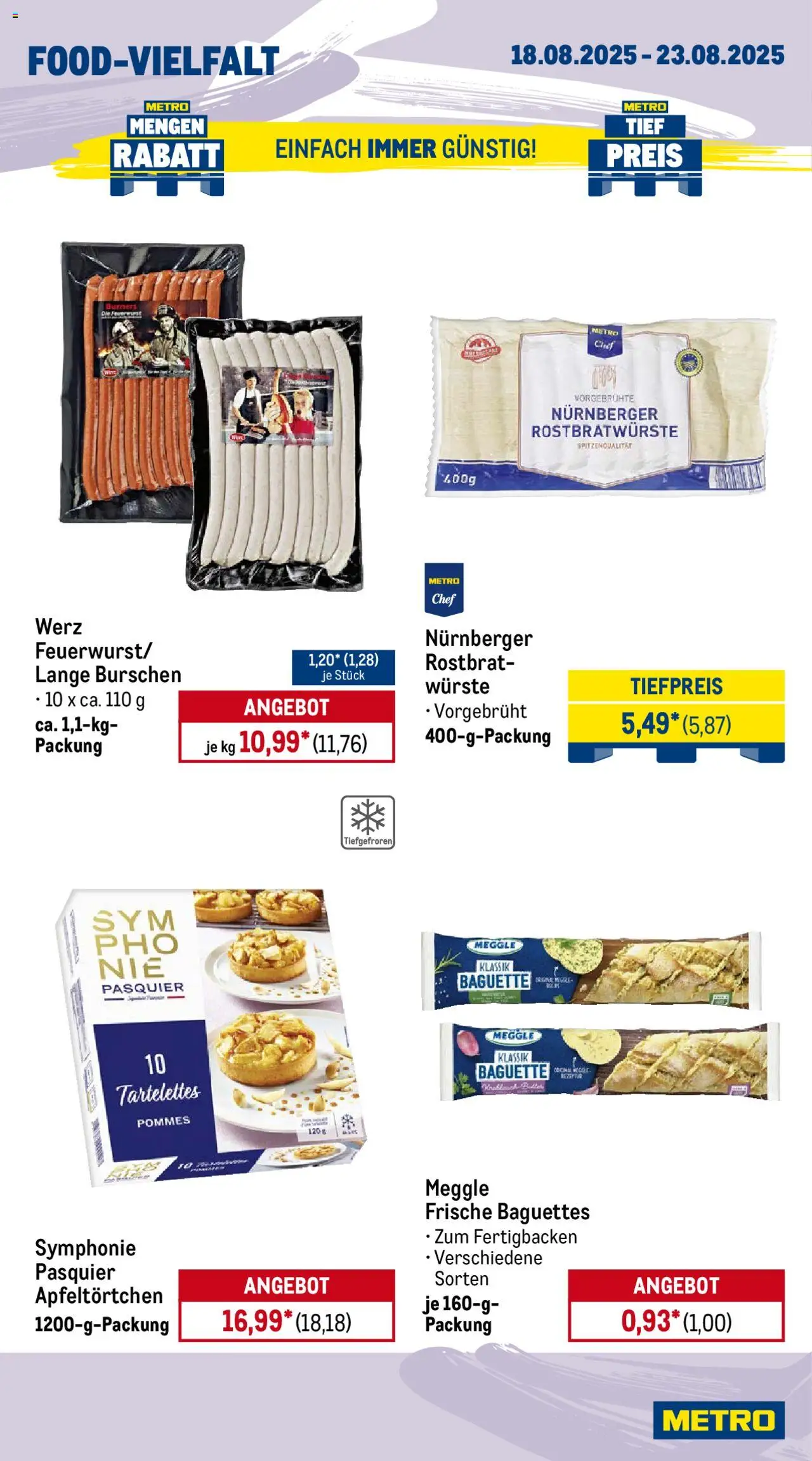 Metro Prospekt 	 - gültig ab dem 18.08.2025 | Seite: 10 | Produkte: Pommes, Baguette