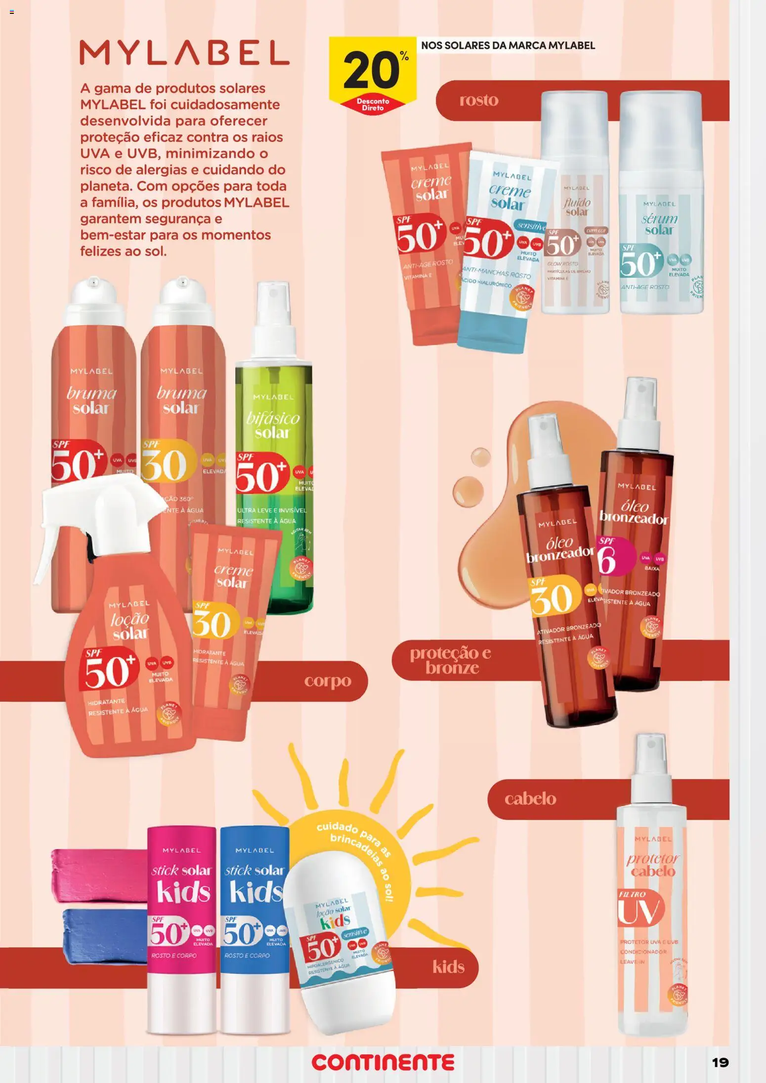 Continente Beleza Inspira-te na verdadeira beleza │ válido de 21.04.2026 | Página: 19 | Produtos: Agua, Bronzeador, Óleo, Creme