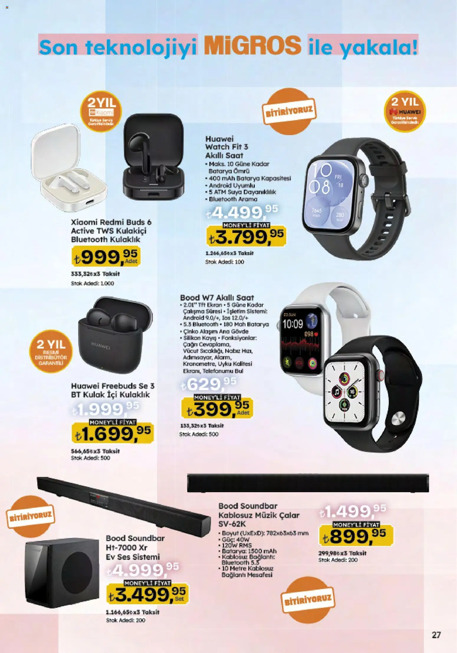 Migros Katalog - 5M Migroskop Dijital - 26.03.2026 tarihinden itibaren geçerlidir | Sayfa: 125 | Ürünler: Akıllı saat, Saat, Ses, Kulaklık