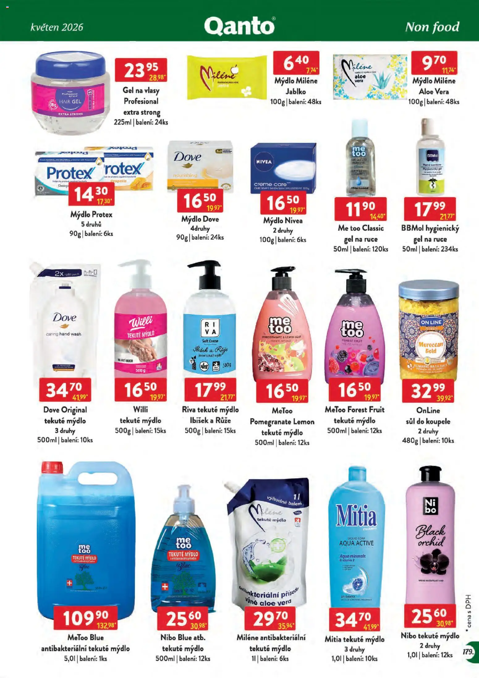 Astur & Qanto leták - Velkoobchod 05/2026 od 01.05.2026 | Strana: 179 | Produkty: Mýdlo, Nivea, Aloe vera, Dove