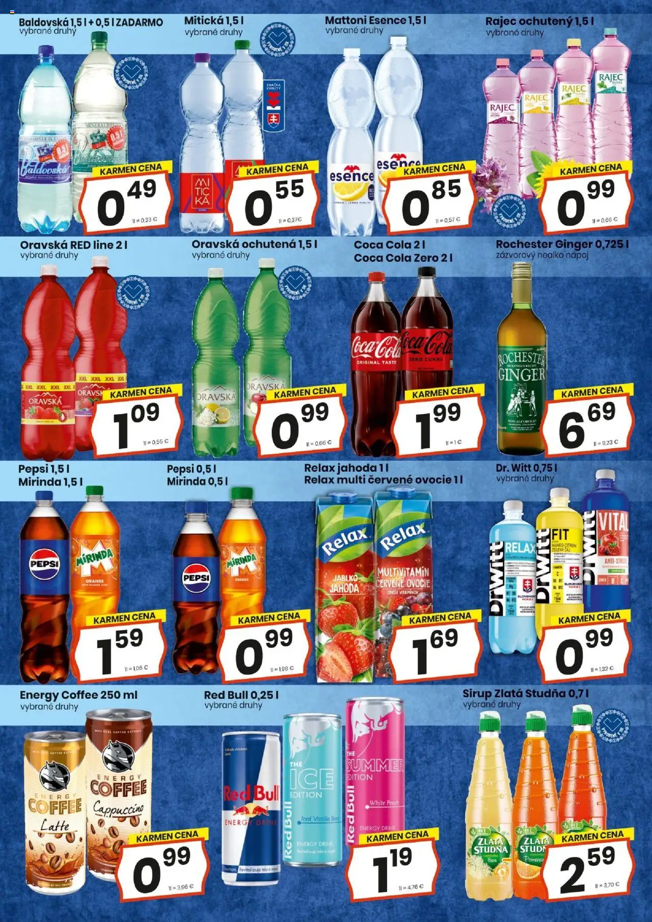 Nové KARMEN CBA akcie – leták je platný od 16.10.2025 | Strana: 14 | Produkty: Čaj, Coca cola, Pepsi, Mirinda