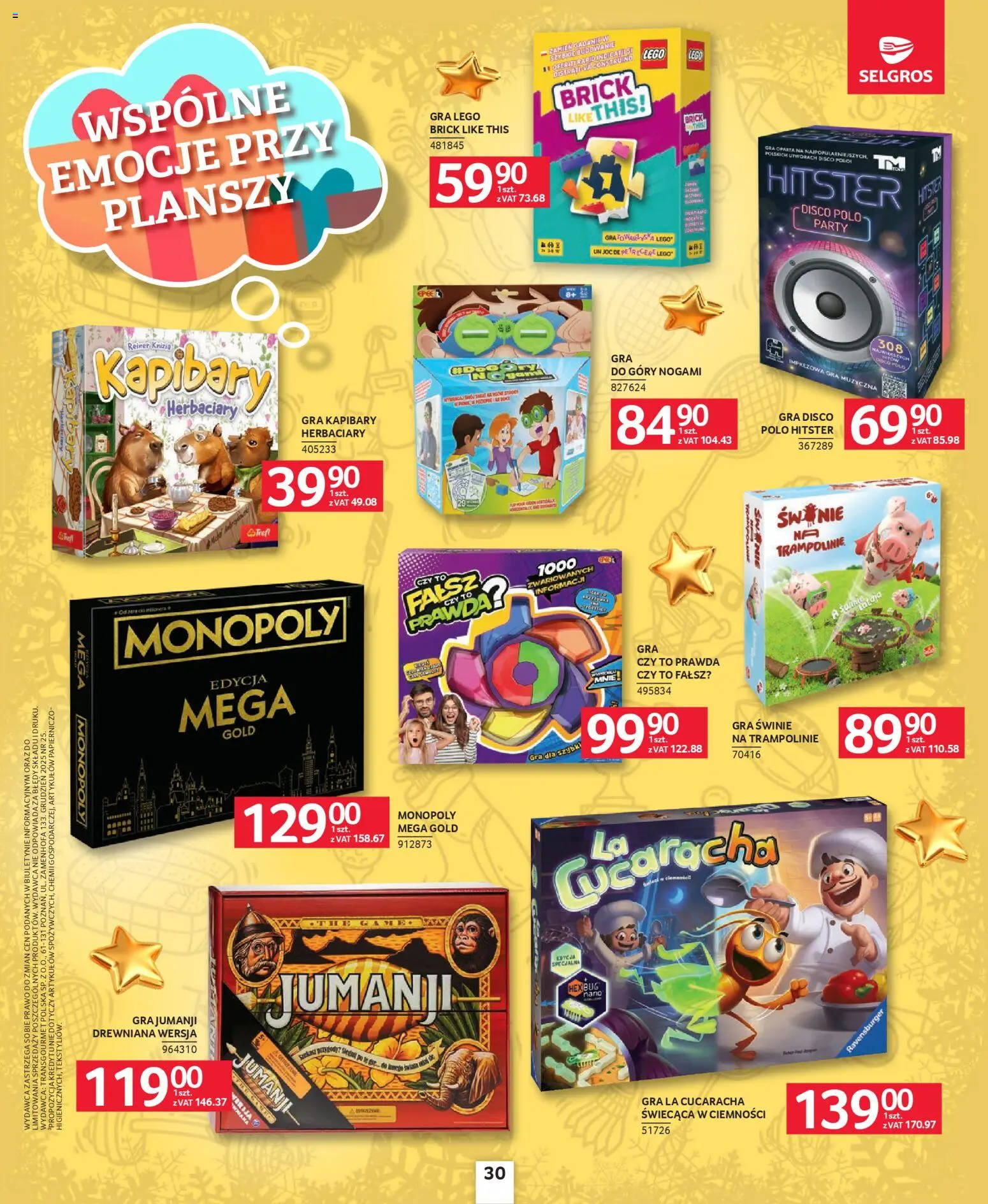 Selgros cash&carry Gazetka - Zabawki od 04.12.2025 | Strona: 30 | Produkty: Gra, Lego