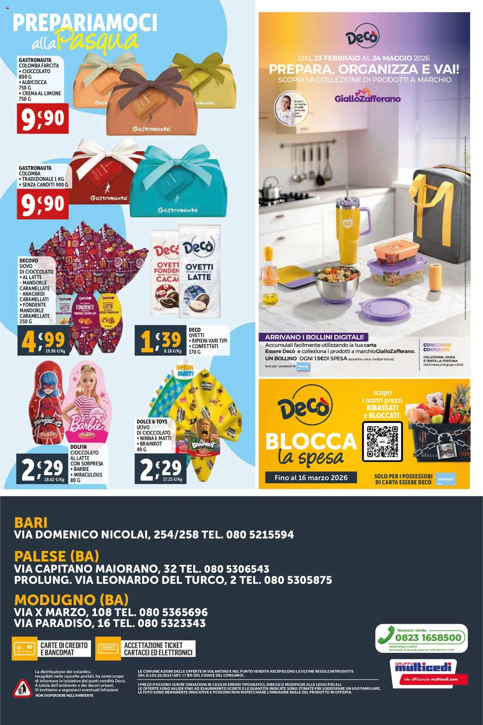 Volantino Decò del 23.02.2026 | Pagina: 12 | Prodotti: Cioccolato, Latte, Anacardi, Mandorle