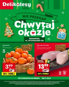 Pogląd oferty "Delikatesy Centrum Gazetka - Wilkowice Otwarcie" - ważna od 20.11.2025