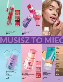 Pogląd oferty "Avon Katalog 3 2026" - ważna od 01.03.2026 | Strona: 73 | Produkty: Makijaż, Róż, Szminka, Podkład do twarzy