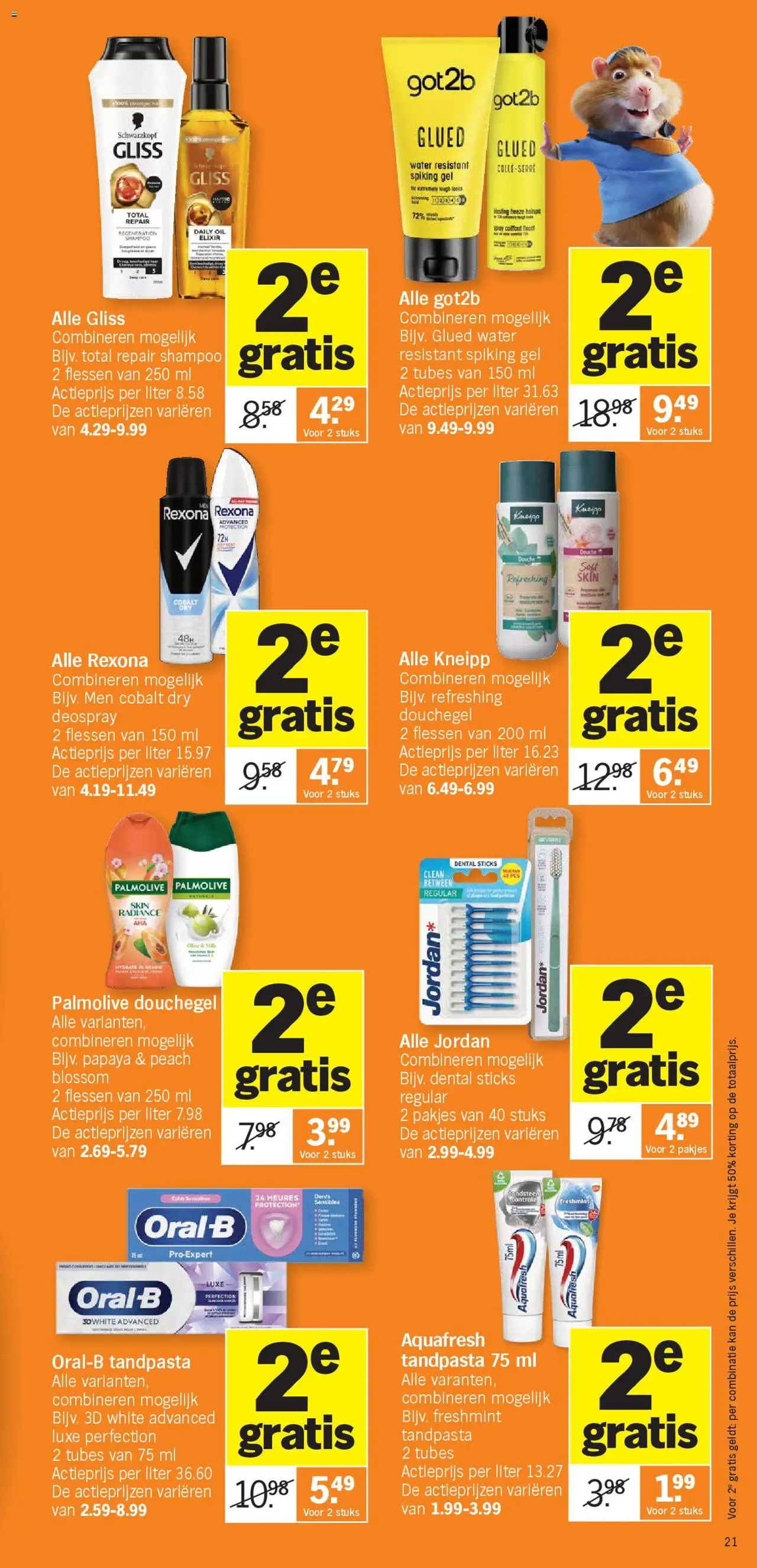{H1} | Pagina: 21 | Producten: Gel, Douche, Shampoo, Tandpasta