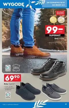 Pogląd oferty "CLEVÉ Buty męskie, rozm.: 42-45 • antypoślizgowa podeszwa" - ważna od 20.10.2025 | Strona: 37