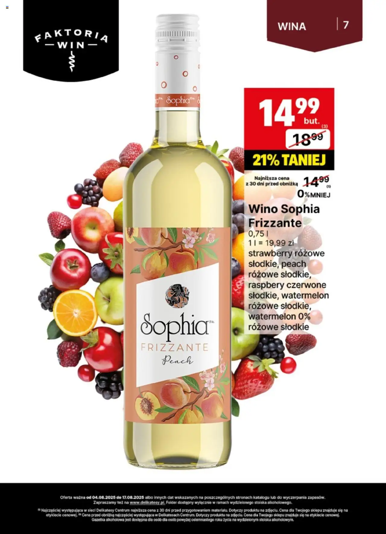 Delikatesy Centrum Gazetka - DeliBarek od 04.08.2025 | Strona: 7 | Produkty: Delikatesy, Wino