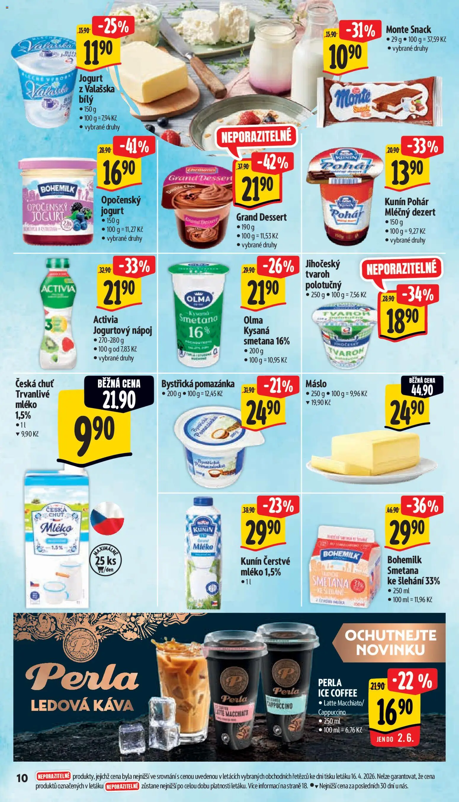 Albert leták - Supermarket od 22.04.2026 | Strana: 18 | Produkty: Máslo, Káva, Pomazánka, Perla