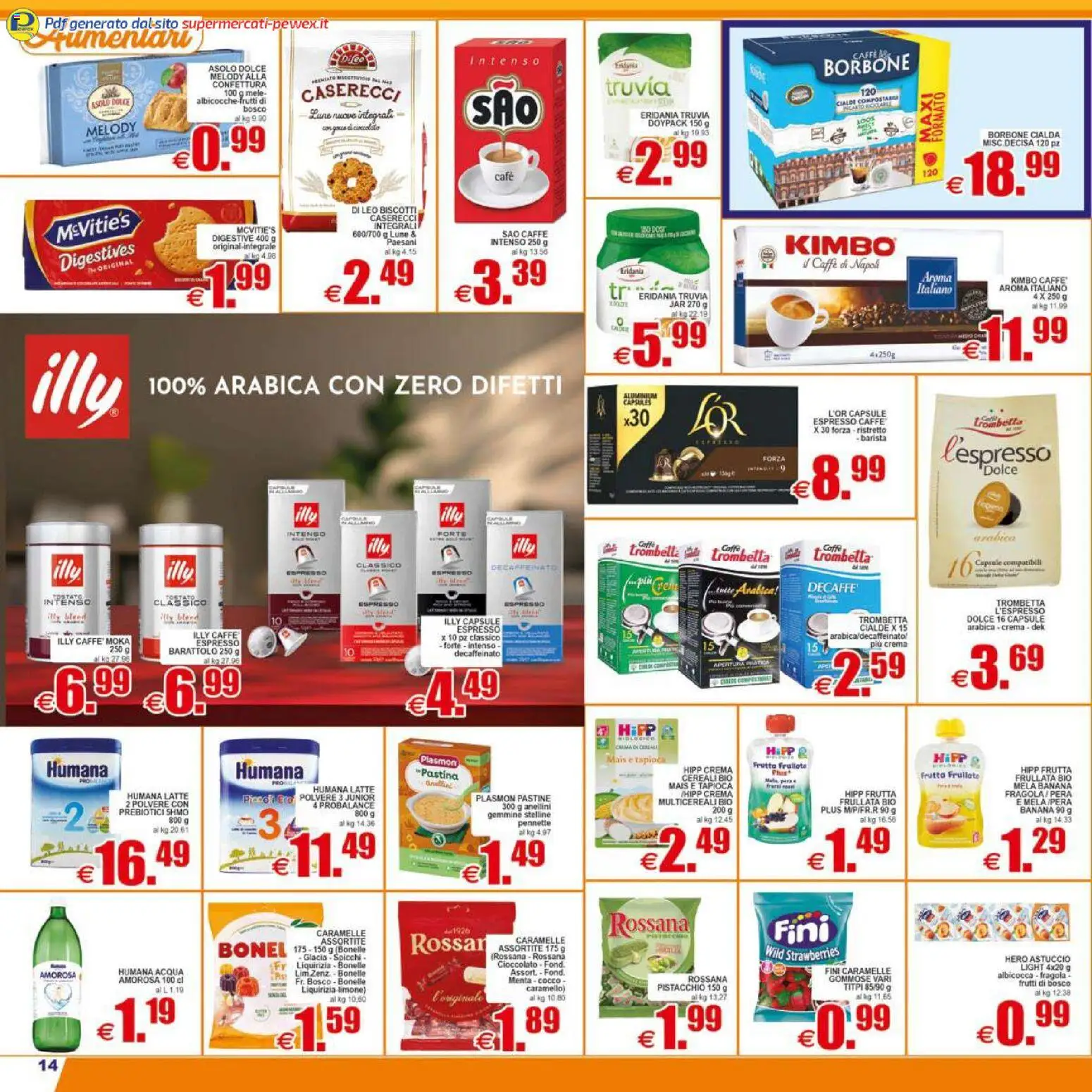 Volantino Pewex del 17.04.2026 | Pagina: 14 | Prodotti: Crema, Caffè, Cocco, Menta
