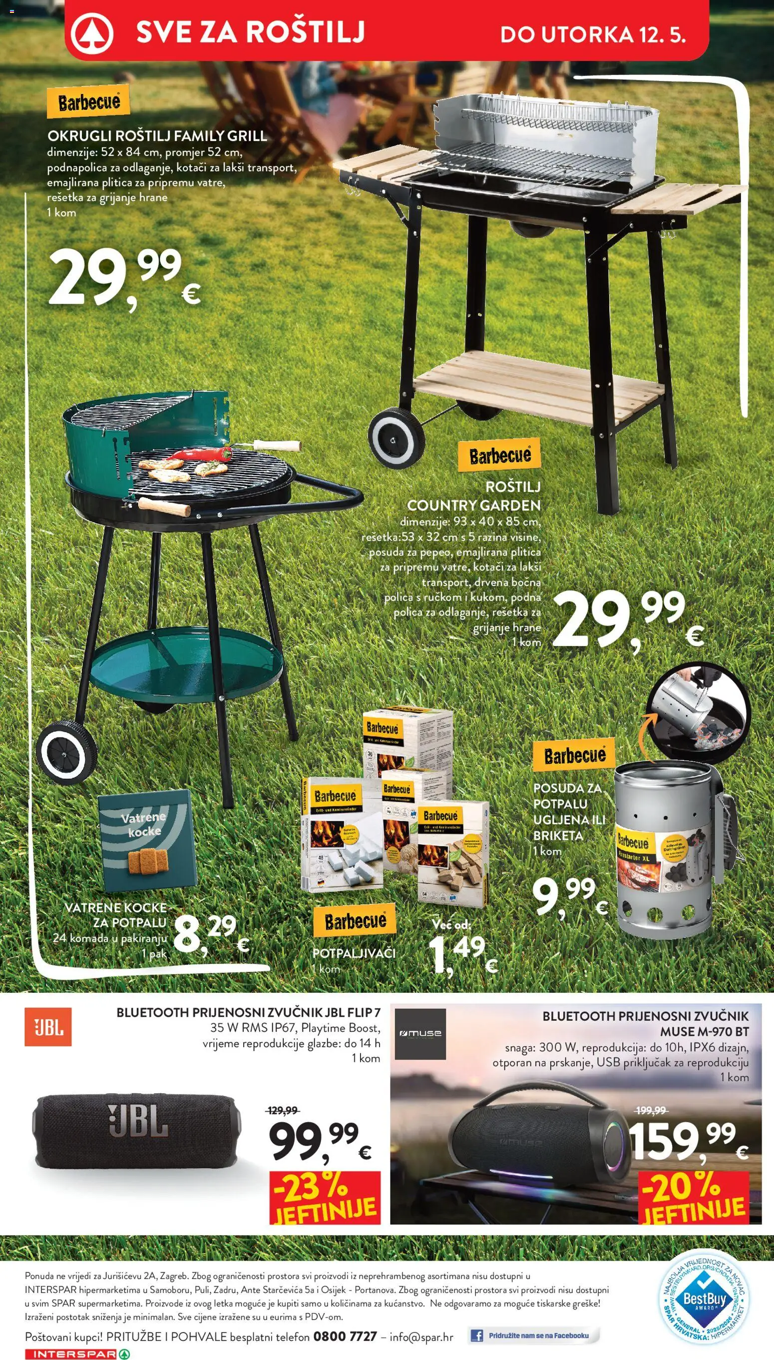 Interspar katalog | vrijedi od 22.04.2026 | Stranica: 16 | Proizvodi: Roštilj, Telefon, Zvučnik, USB