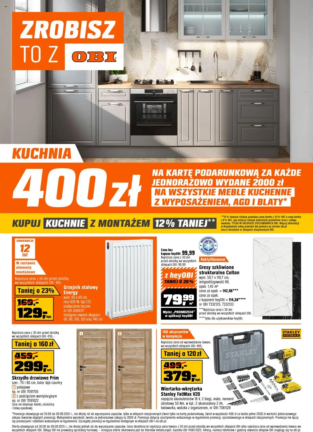 OBI Gazetka od 20.08.2025 | Strona: 1 | Produkty: Walizka
