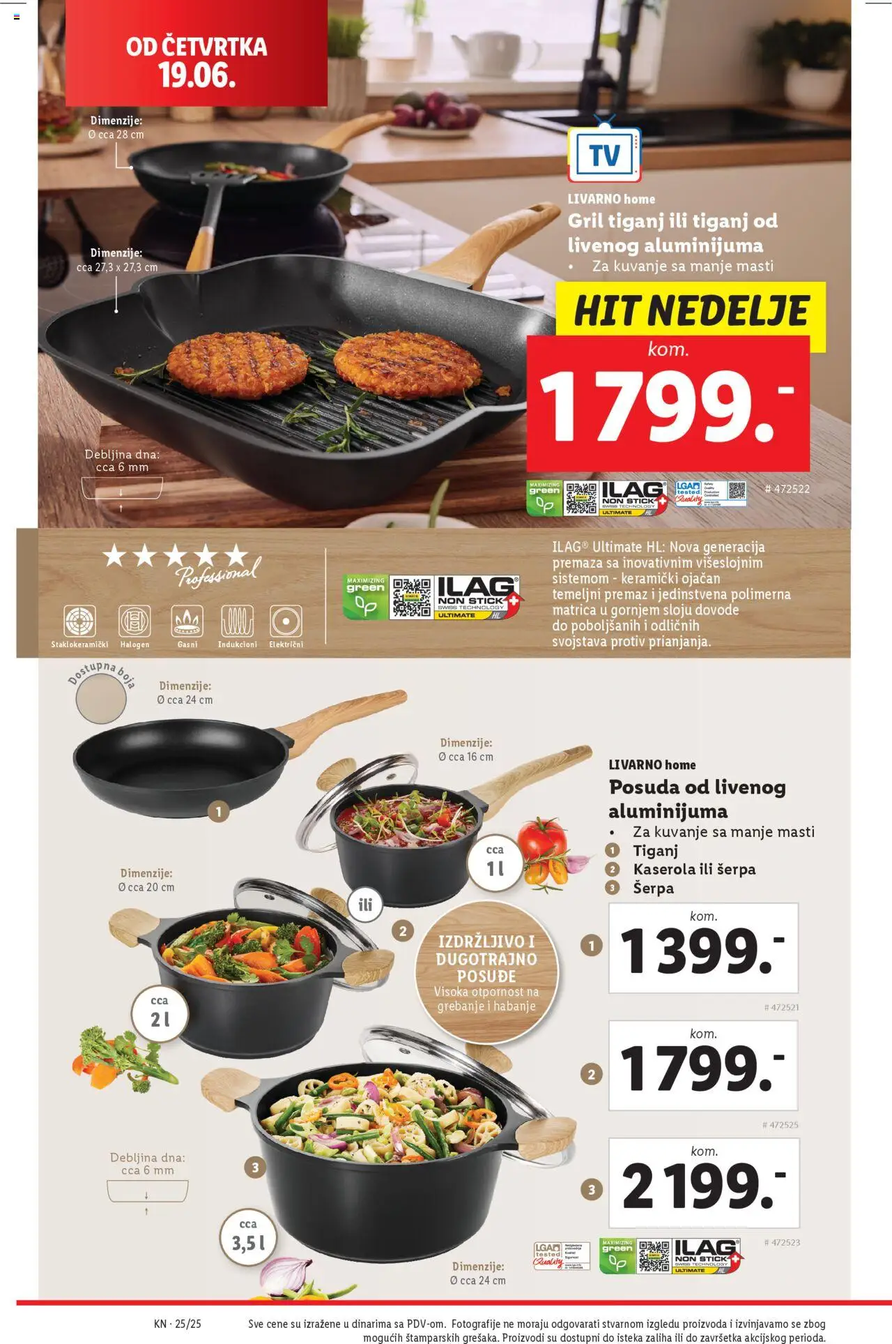 Lidl katalog - važi od 19.06.2025 | Strana: 4 | Proizvode: Tiganj