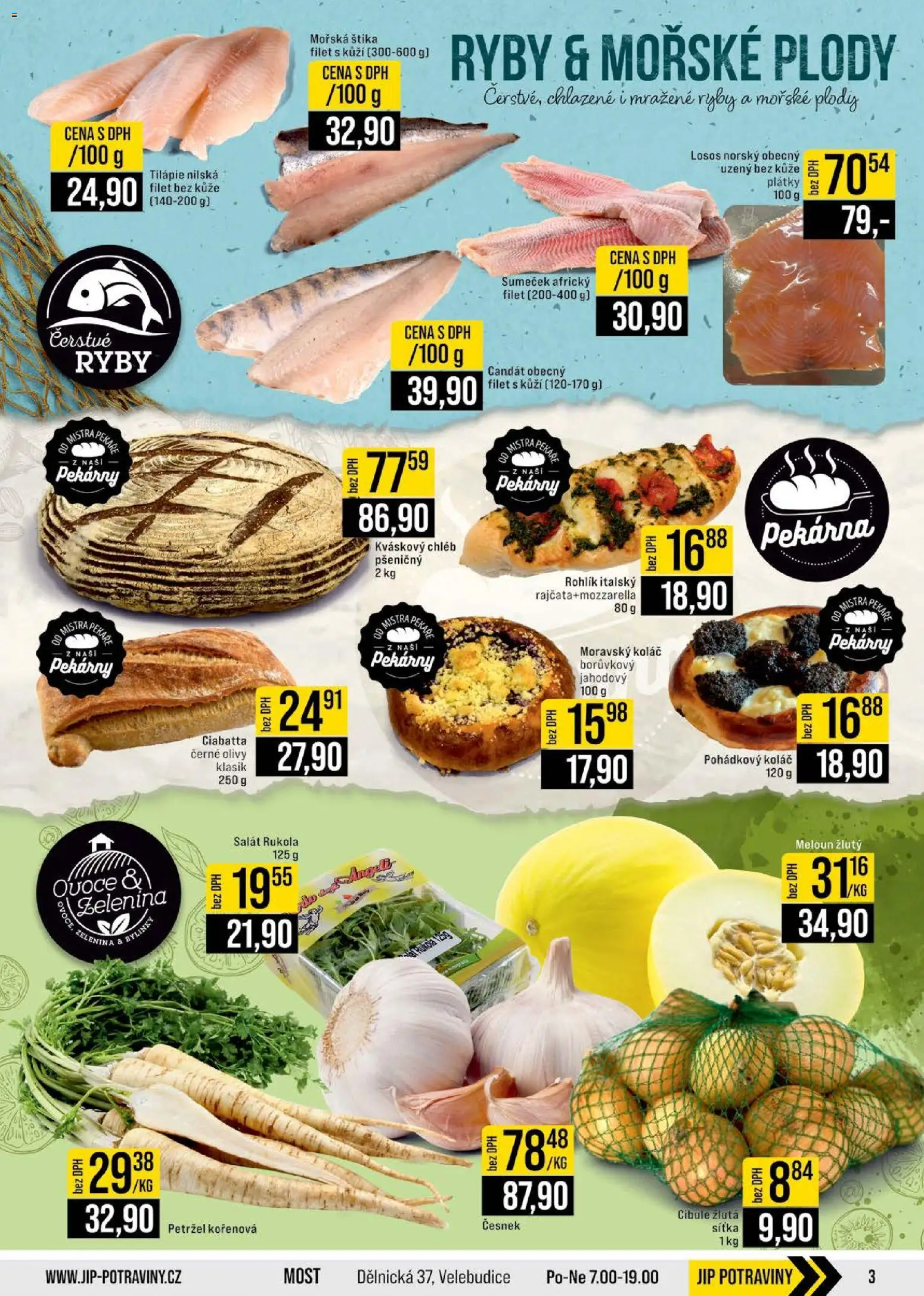 Jip leták - Cash & Carry od 02.01.2026 | Strana: 3 | Produkty: Mošt, Rohlík, Candát, Mražené ryby