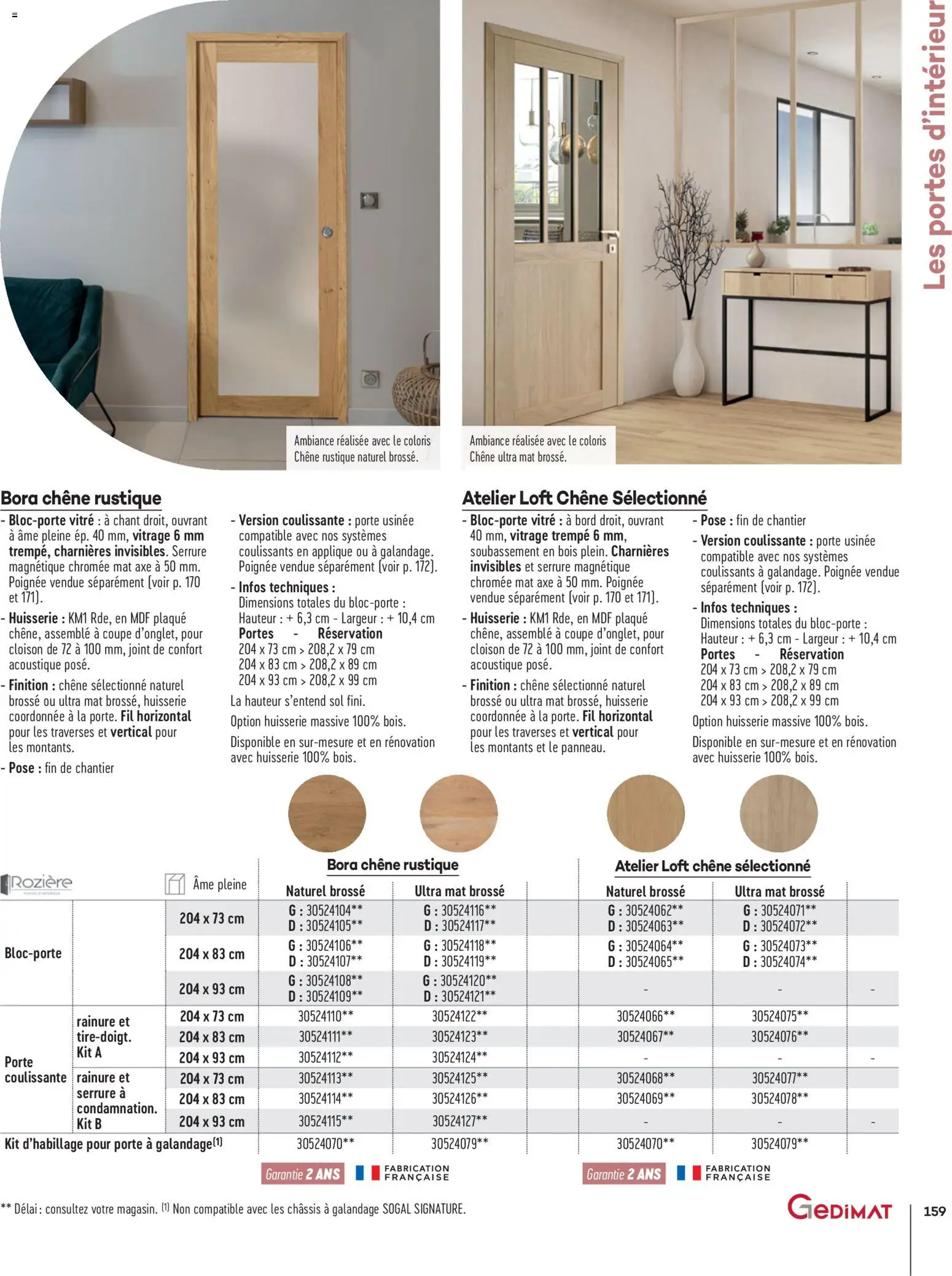 {H1} | Page: 159 | Produits: Brosse, Porte, Portes