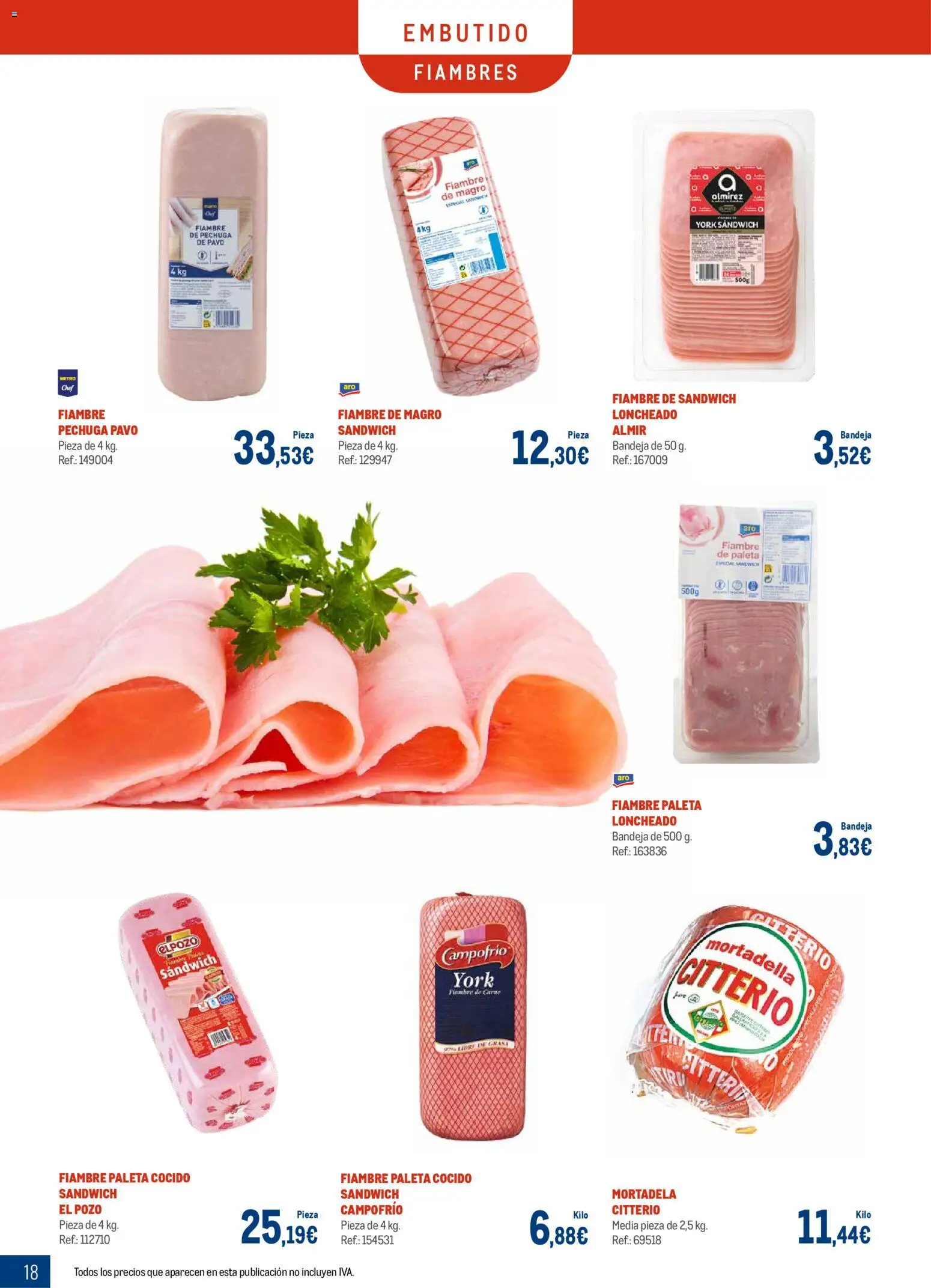 Makro - Charcuteria Centro │ válido desde el 01.12.2025 | Página: 18 | Productos: Mortadela, Bandeja, Loncheado