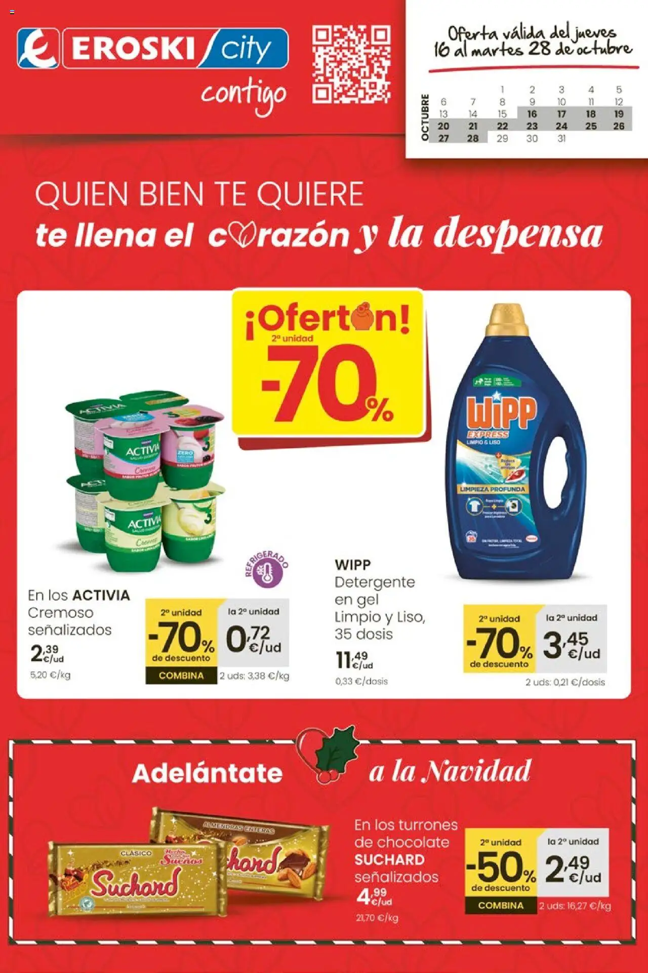 Eroski - Ofertón │ válido desde el 16.10.2025 | Página: 1 | Productos: Detergente, Chocolate, Té